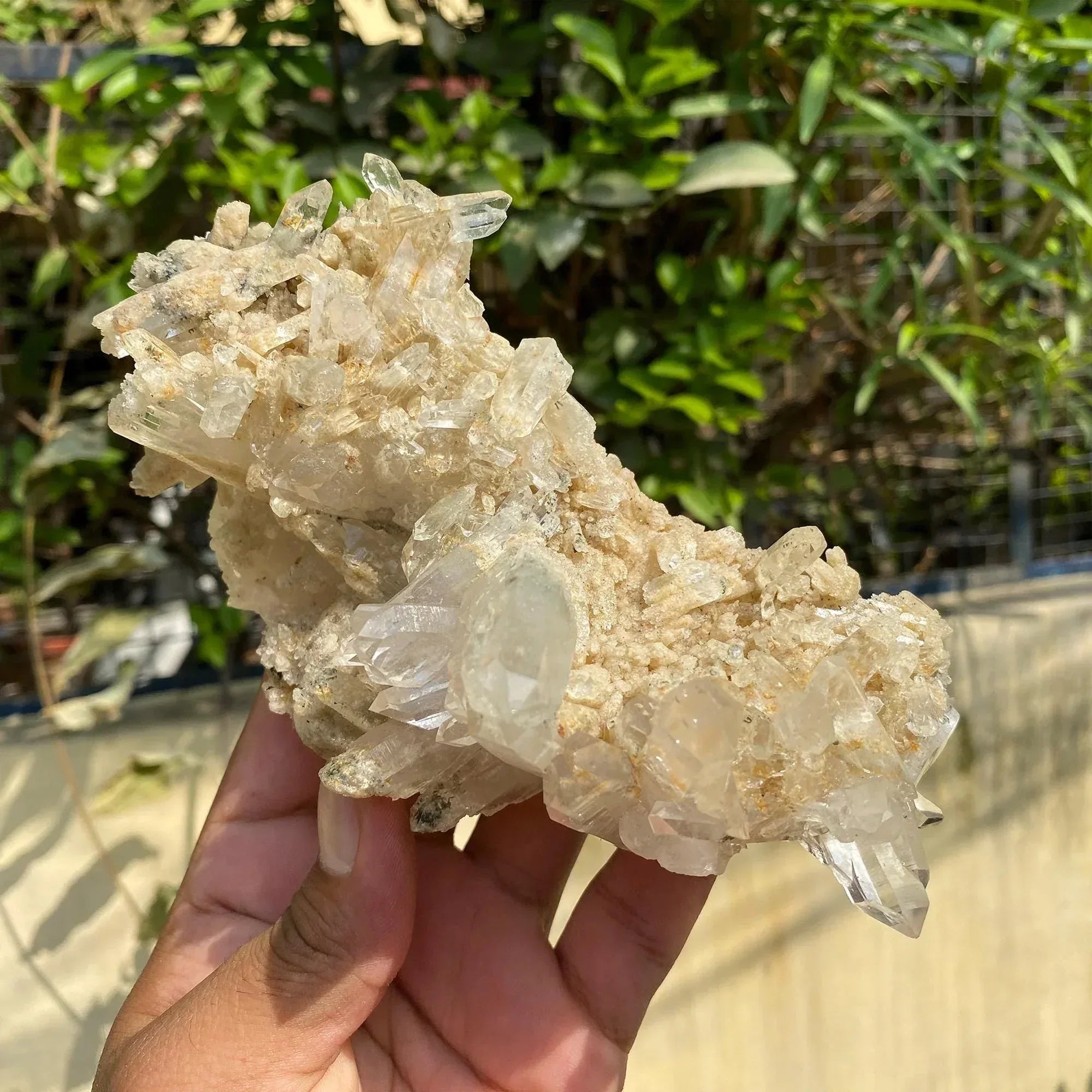 Green Phantom Quartz Crystal Point: Raw Specimen, 585gm Himalayan Quartz