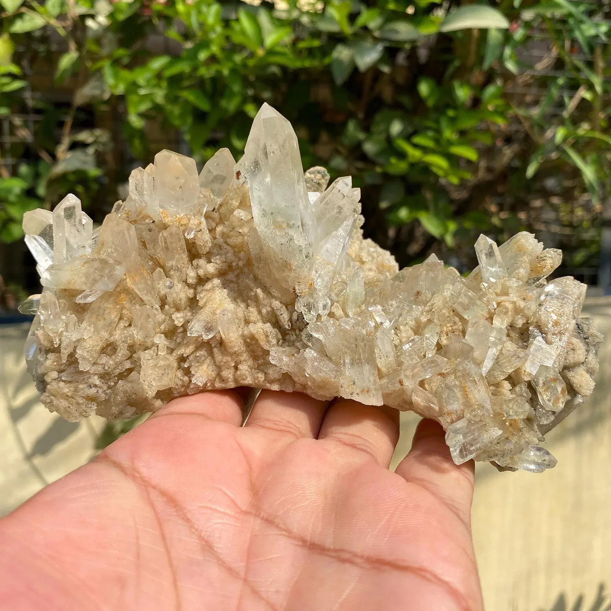 Green Phantom Quartz Crystal Point: Raw Specimen, 585gm Himalayan Quartz