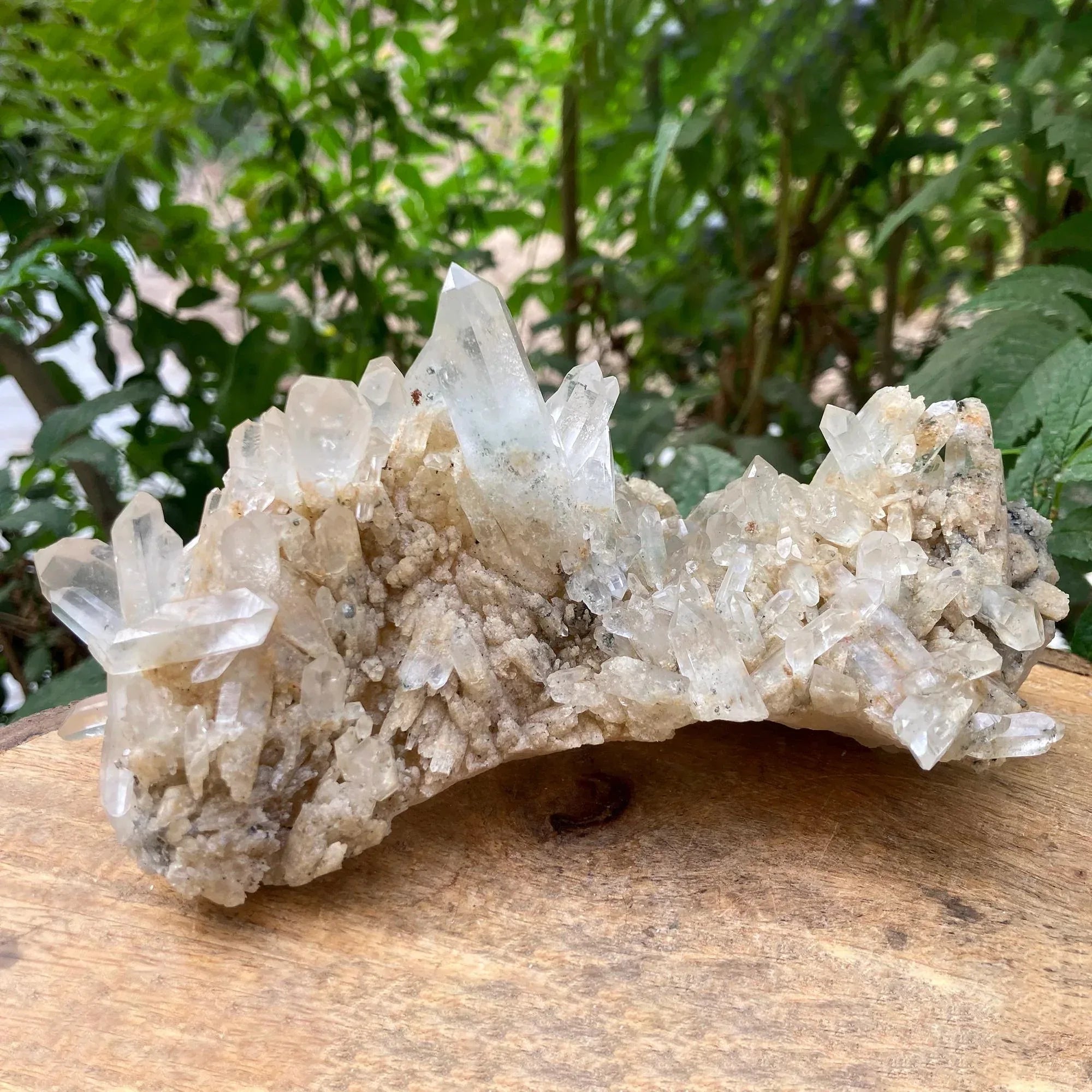 Green Phantom Quartz Crystal Point: Raw Specimen, 585gm Himalayan Quartz