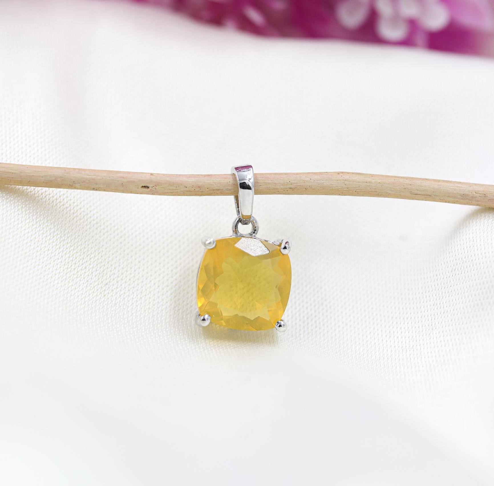 Mexican Fire Opal Necklace: 925 Sterling Silver, October Birthstone