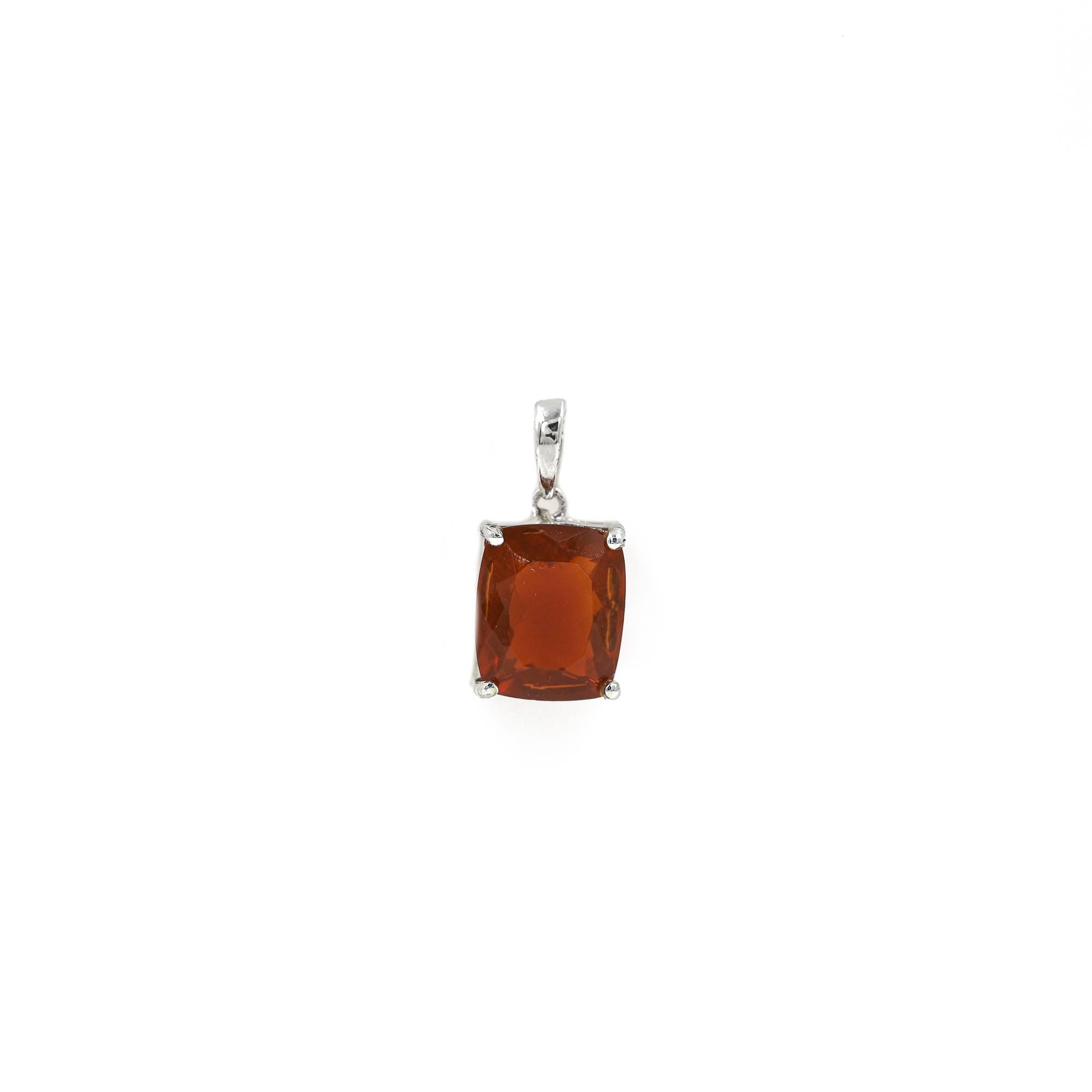 Natural Mexican Fire Opal Pendant: 925 Sterling Silver Healing Crystal