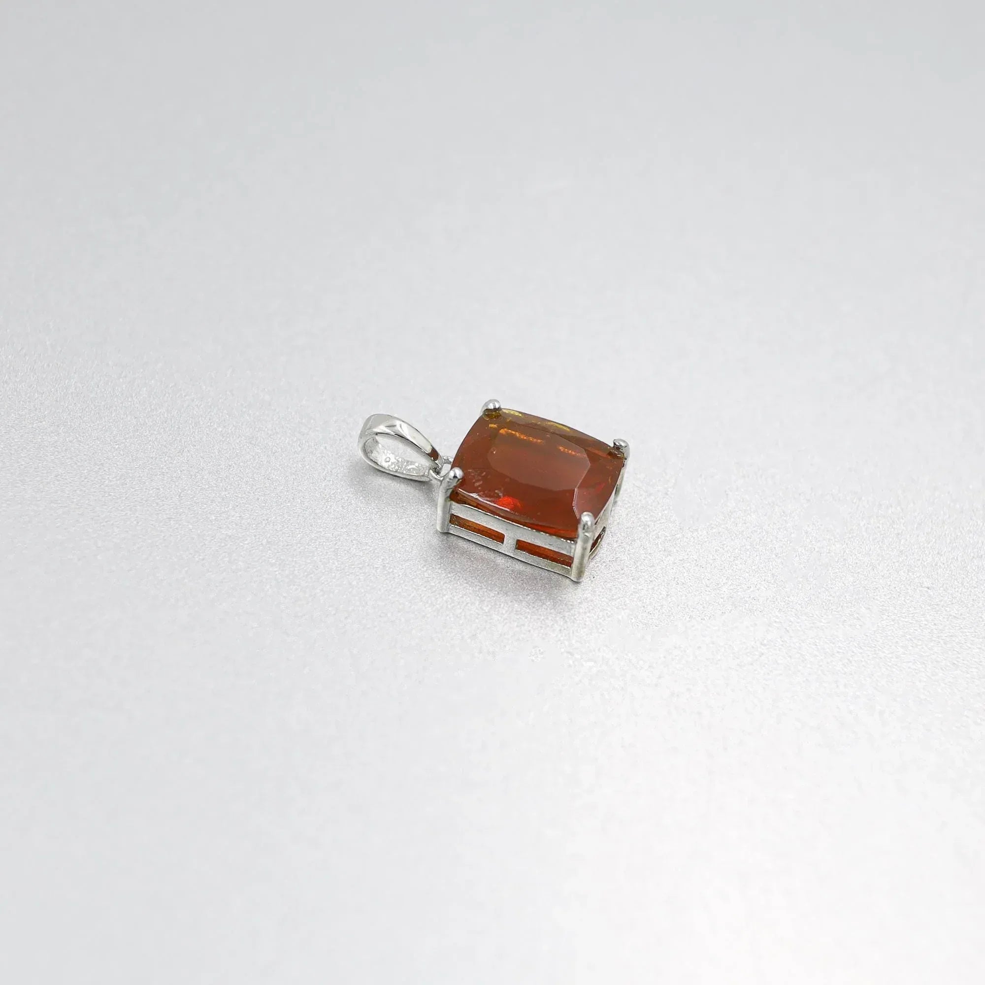 Dainty Mexican Opal Sterling Silver Pendant: Handmade Energy Healing Necklace