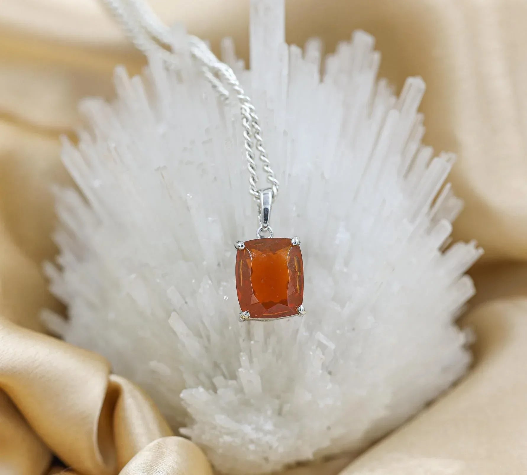 Dainty Mexican Opal Sterling Silver Pendant: Handmade Energy Healing Necklace