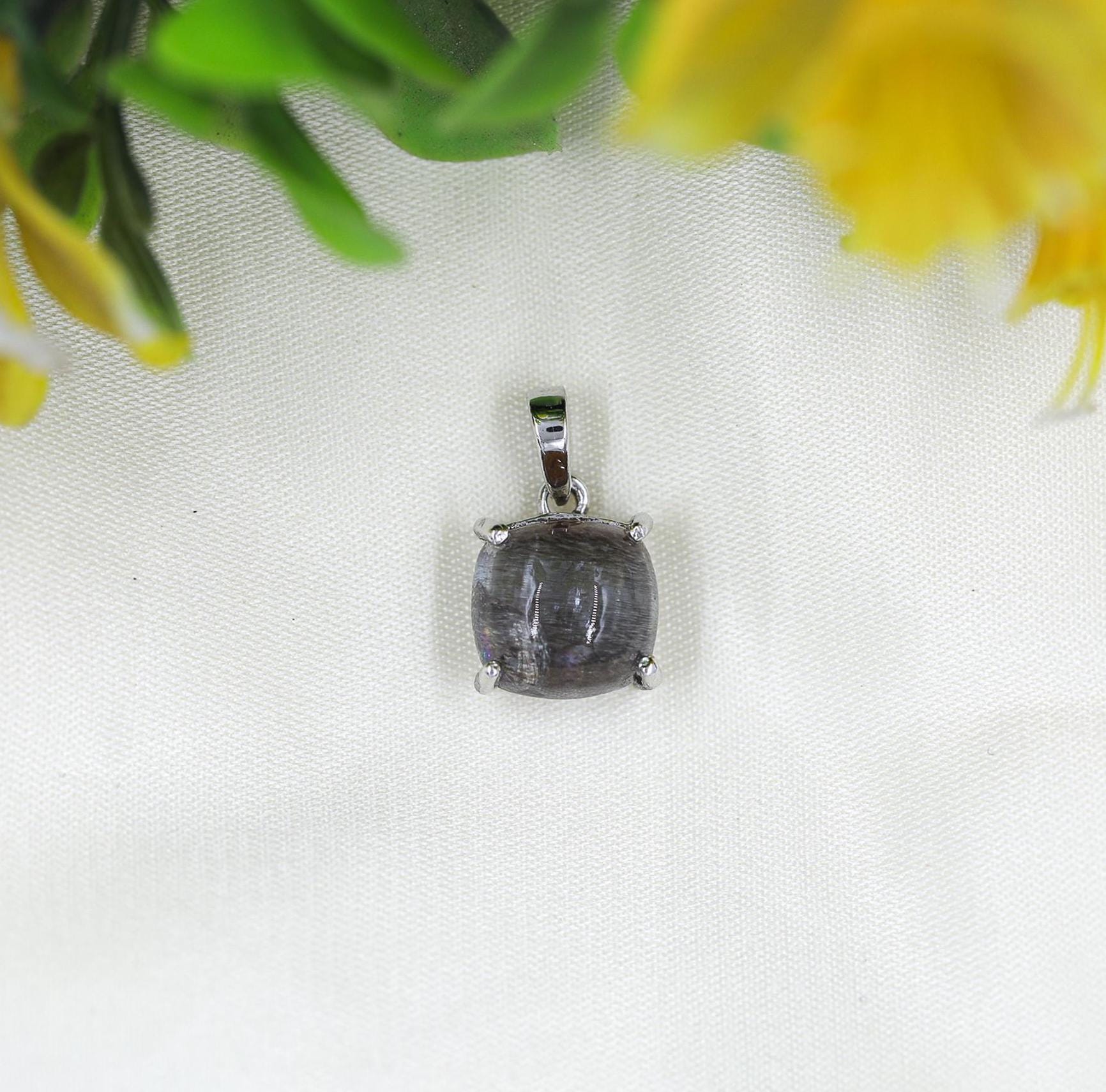 Super Seven Amethyst Pendant: 925 Sterling Silver Healing Crystal Necklace