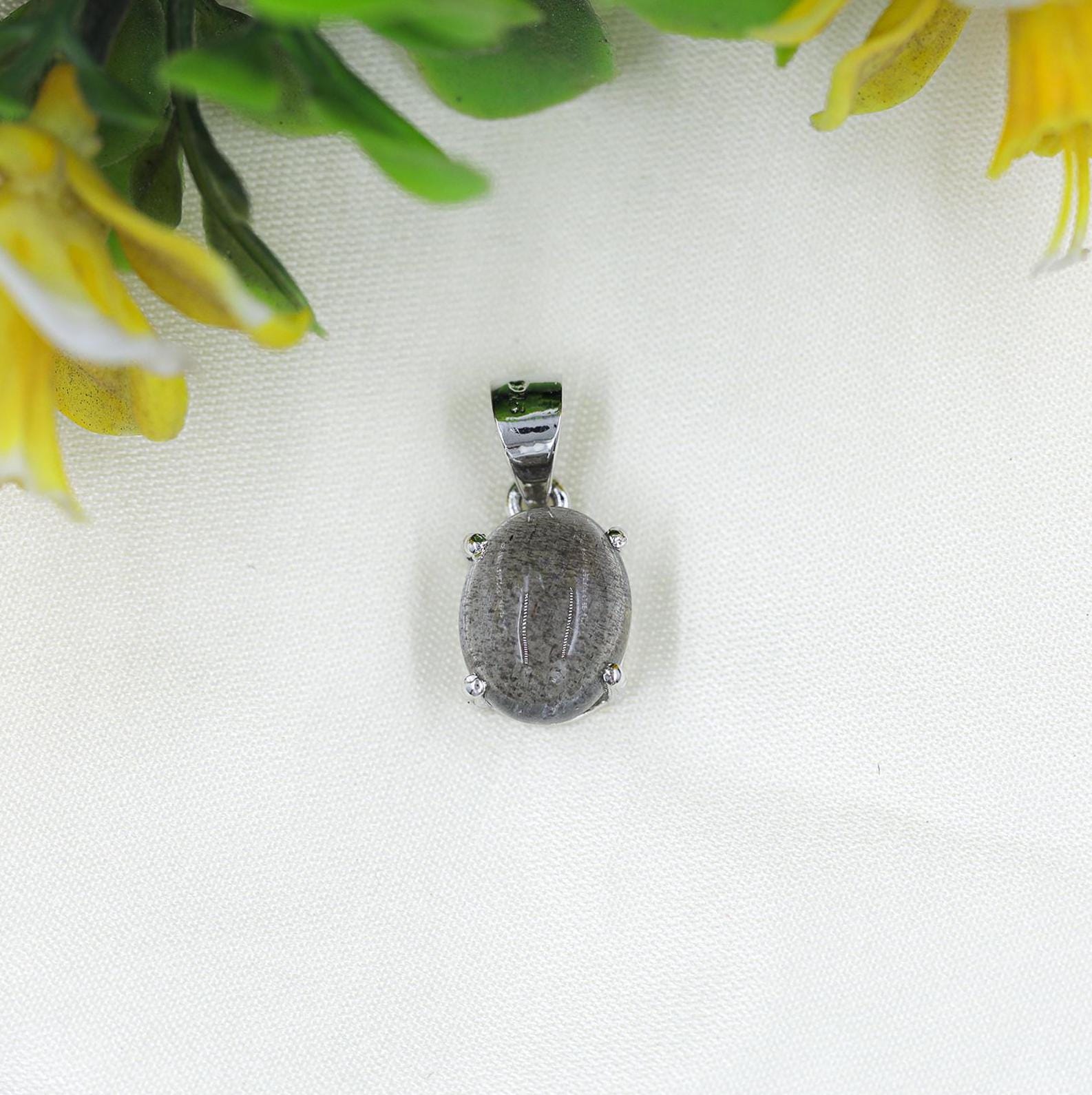 Super Seven Gemstone Pendant: 925 Sterling Silver Cacoxenite Amethyst Boho Jewelry