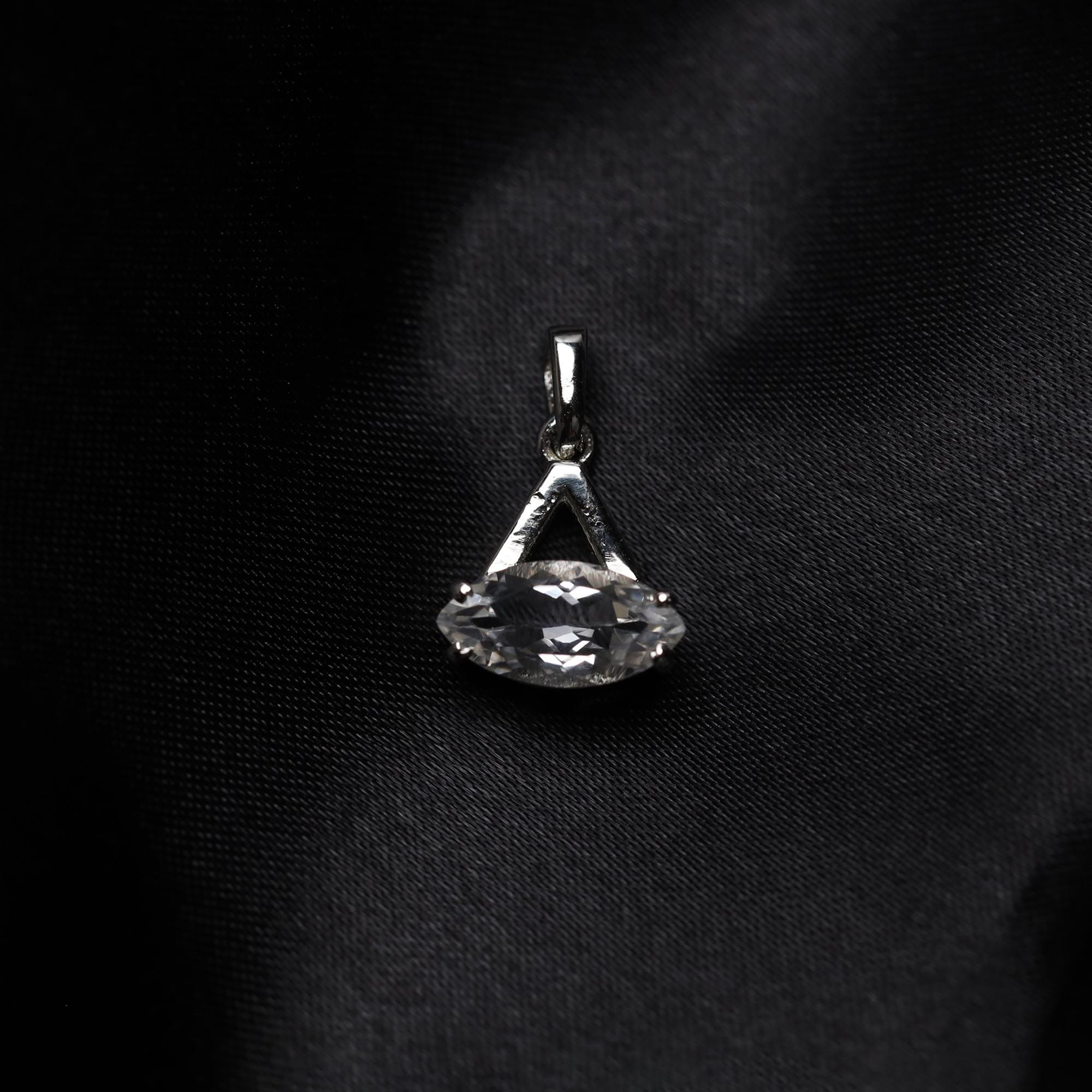 Natural Petalite Pendant Necklace: 925 Sterling Silver Marquise Jewelry