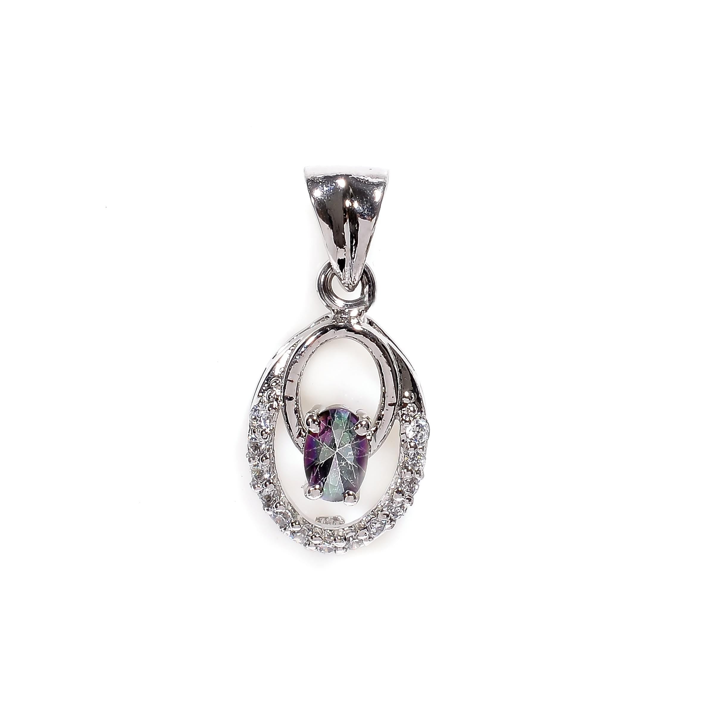 Handmade Gemstone Pendant: 925 Silver Amethyst, Citrine & Garnet