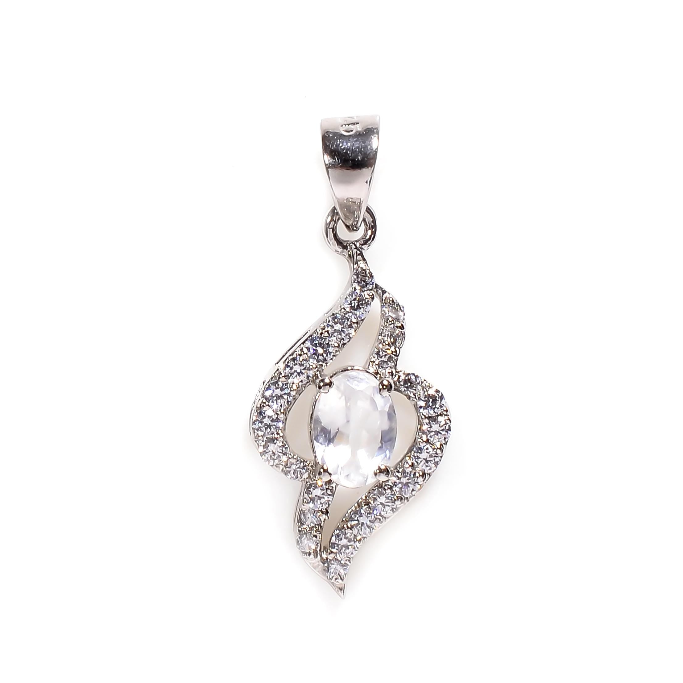 Handmade 925 Sterling Silver Oval Gemstone Pendant: Boho Birthstone Jewelry