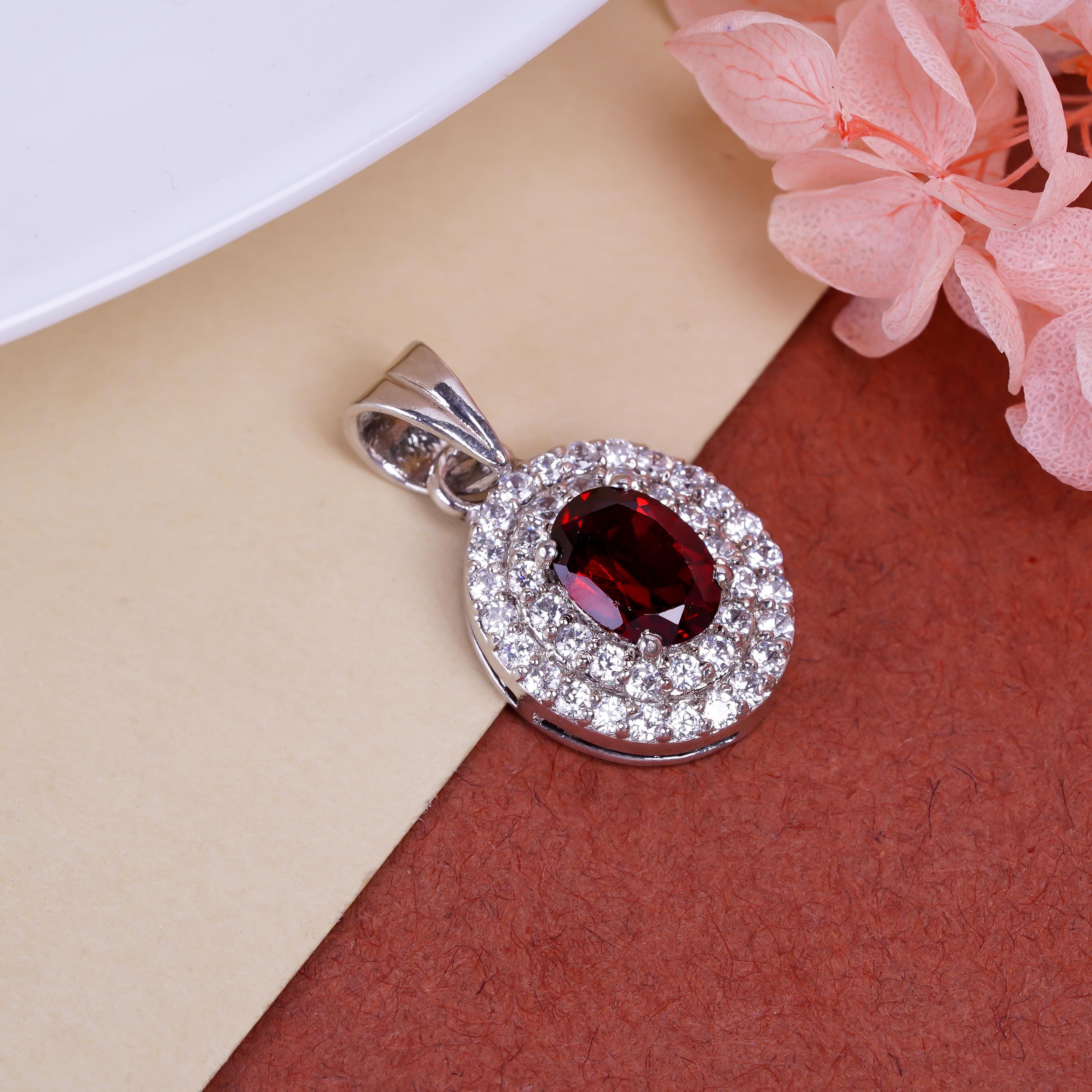 Amethyst & Citrine Pendant: Sterling Silver Oval Gemstone Boho Jewelry