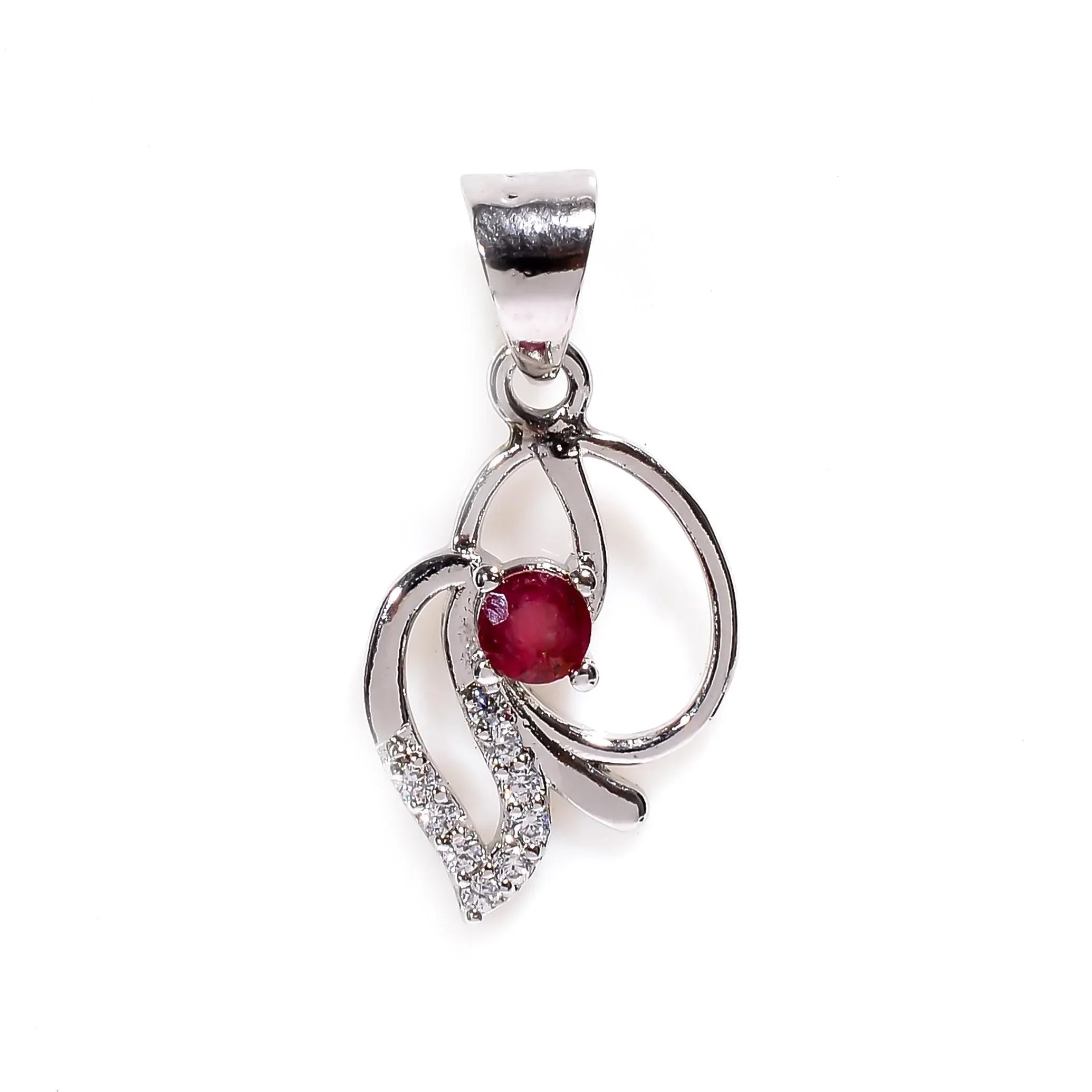 Emerald Pendant: 925 Sterling Silver, Round Gemstone, Handmade Jewelry