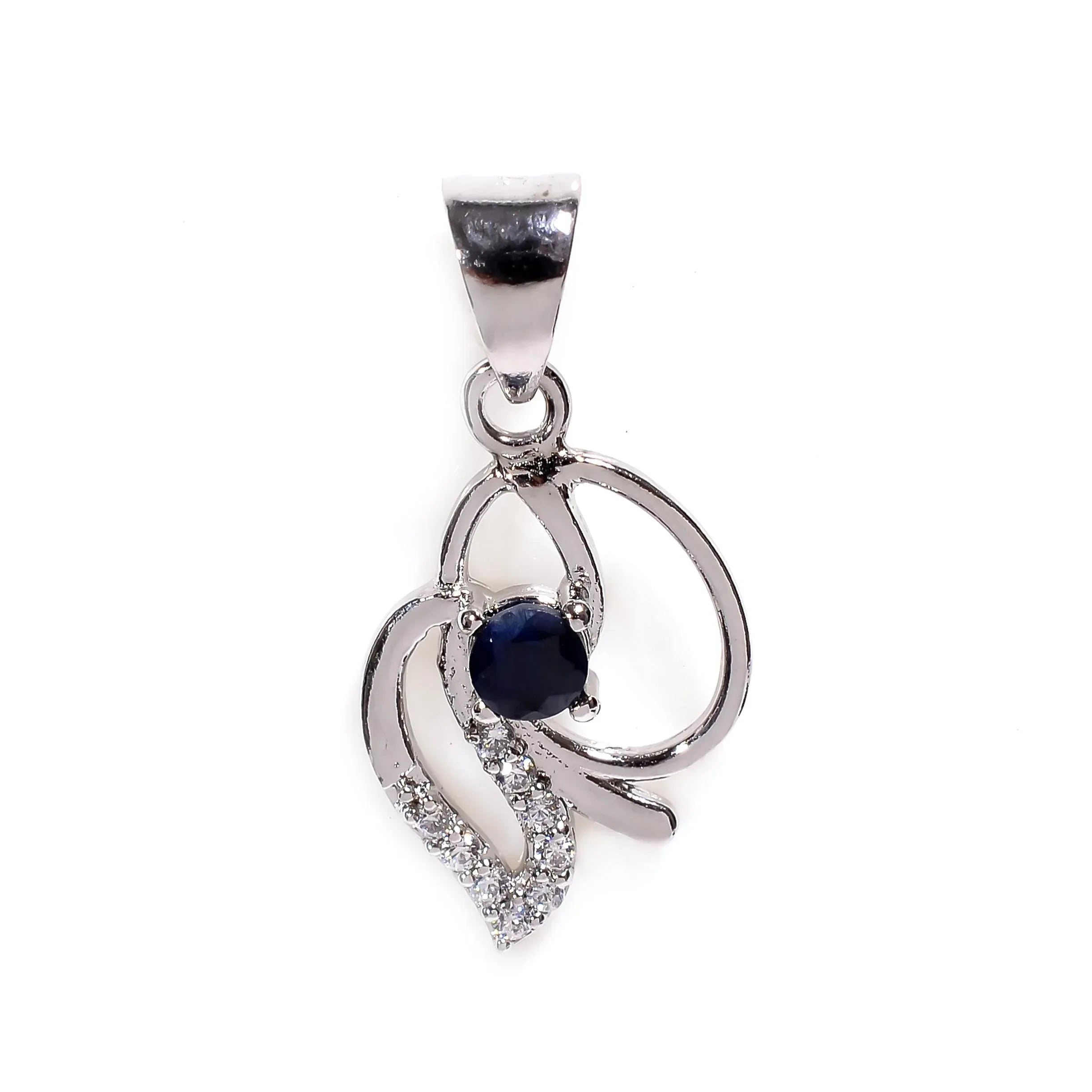 Emerald Pendant: 925 Sterling Silver, Round Gemstone, Handmade Jewelry