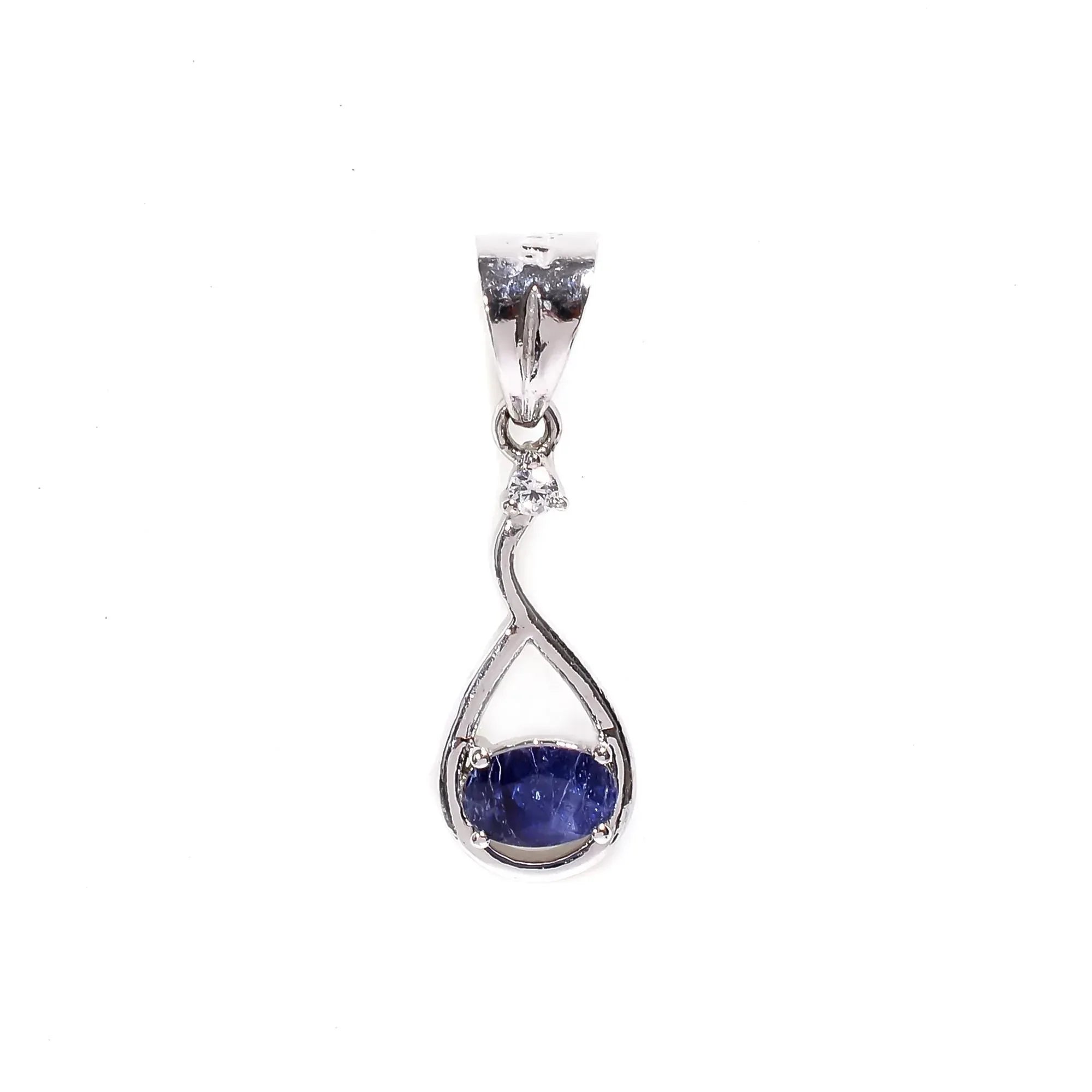 Handmade Sterling Silver Emerald, Ruby & Sapphire Pendant