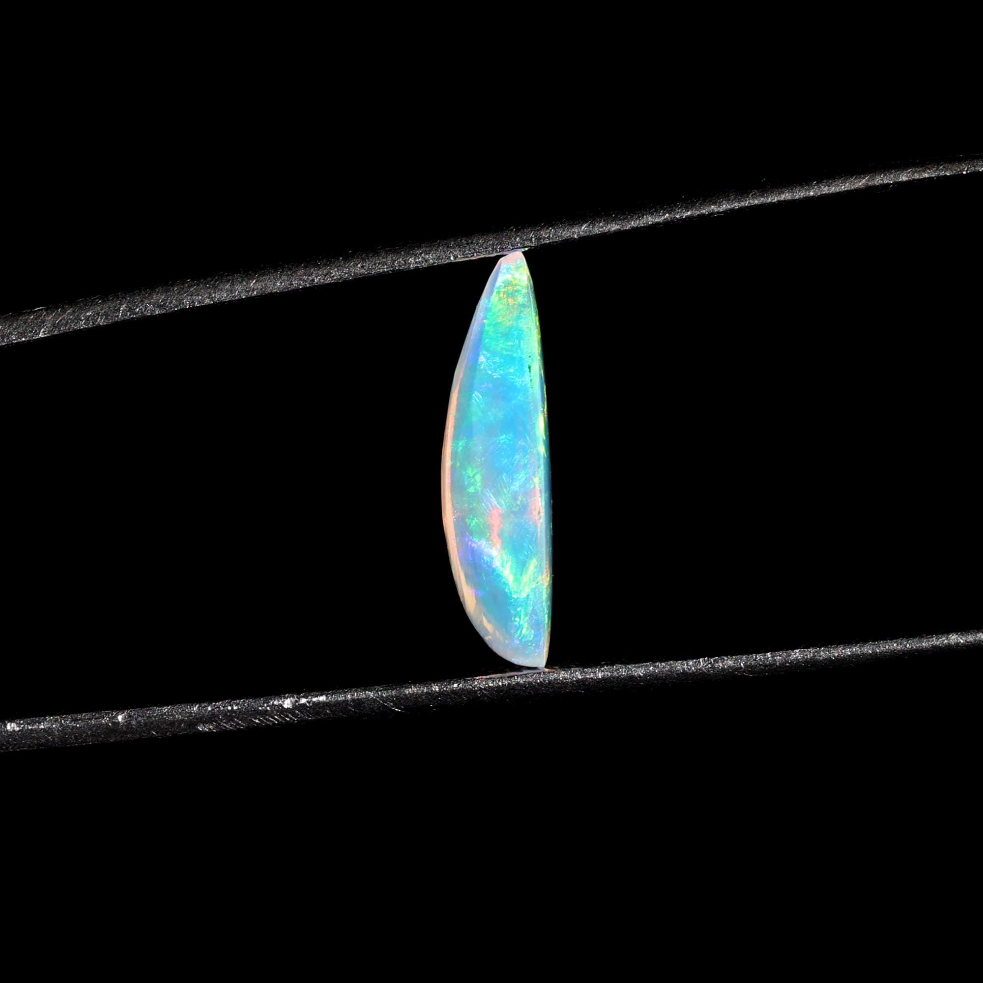 2.20 Carat Ethiopian White Opal Stone: Pear Cabochon Gemstone