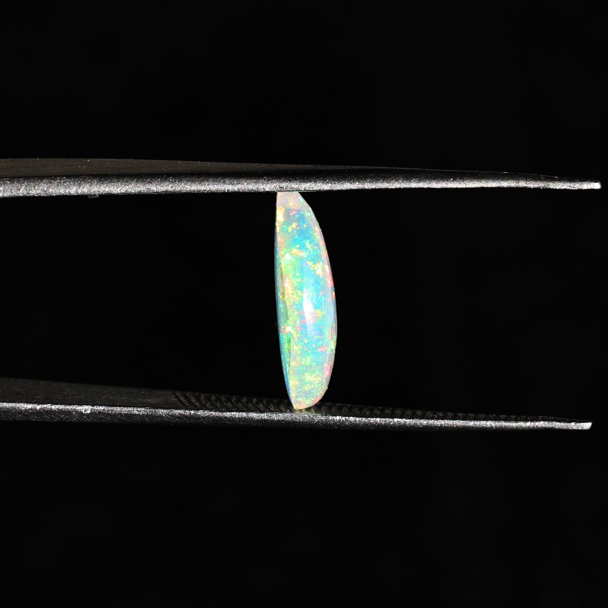 1.70 Carat White Ethiopian Opal Cabochon  Pear Cab Fire Opal Gemstone for Jewelry Making