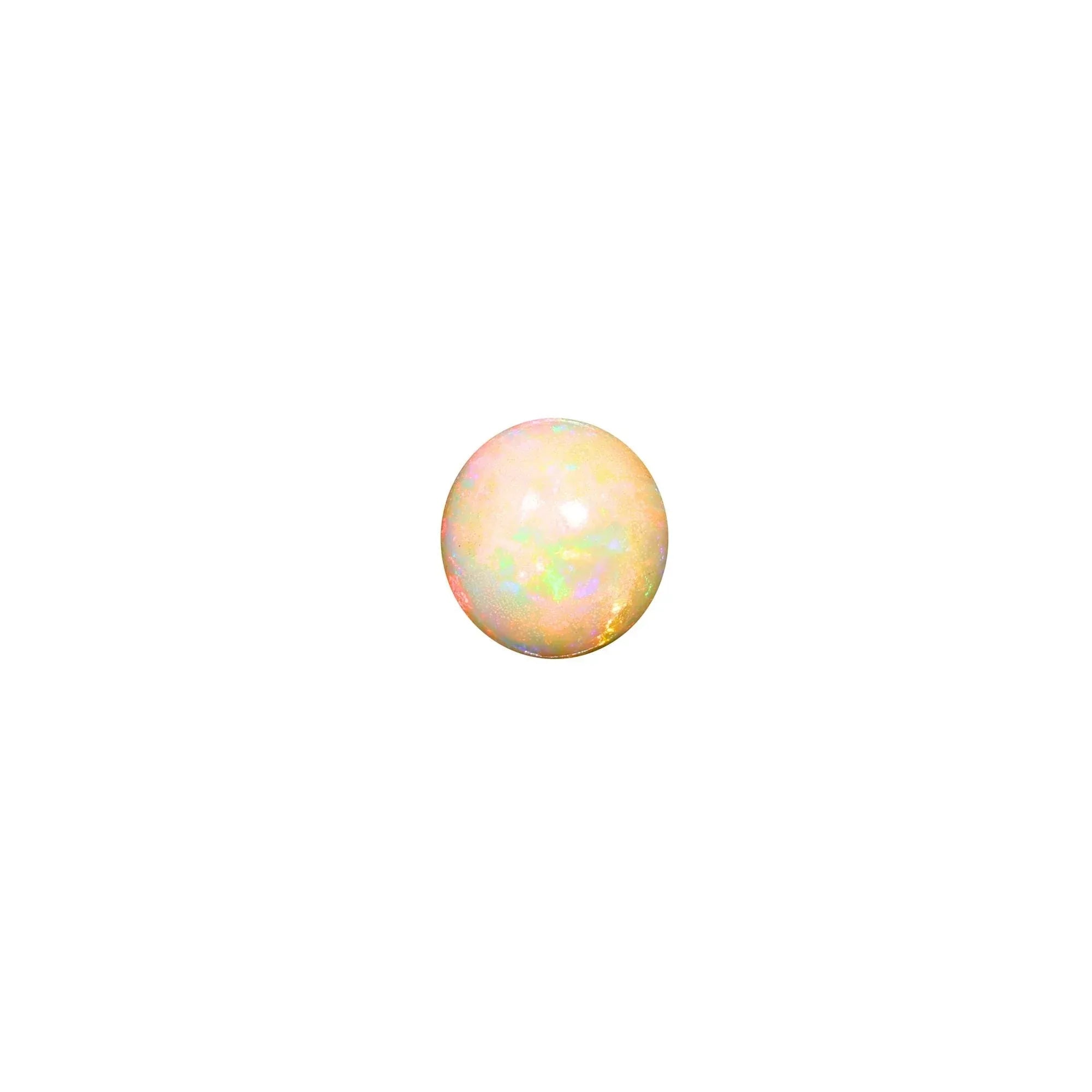 Ethiopian White Opal Cabochon: 1.20 Carat Fire Opal Gemstone, Jewelry Making loose gemstones