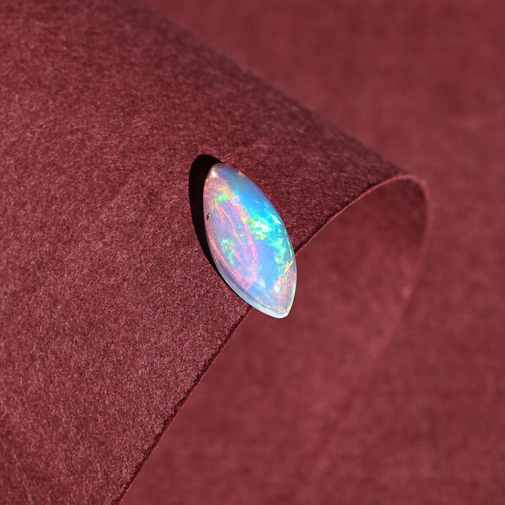 Marquise Ethiopian Opal Cabochon: 1.16 Carat AAA Fire Opal Loose Stone