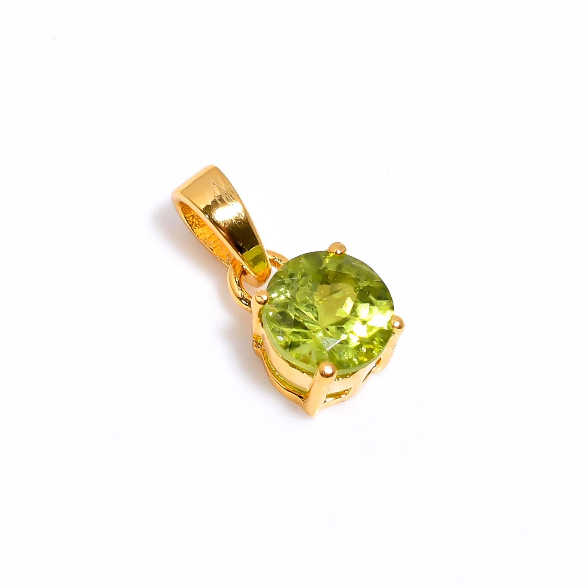 Peridot Pendant: Handmade Sterling Silver August Birthstone Necklace