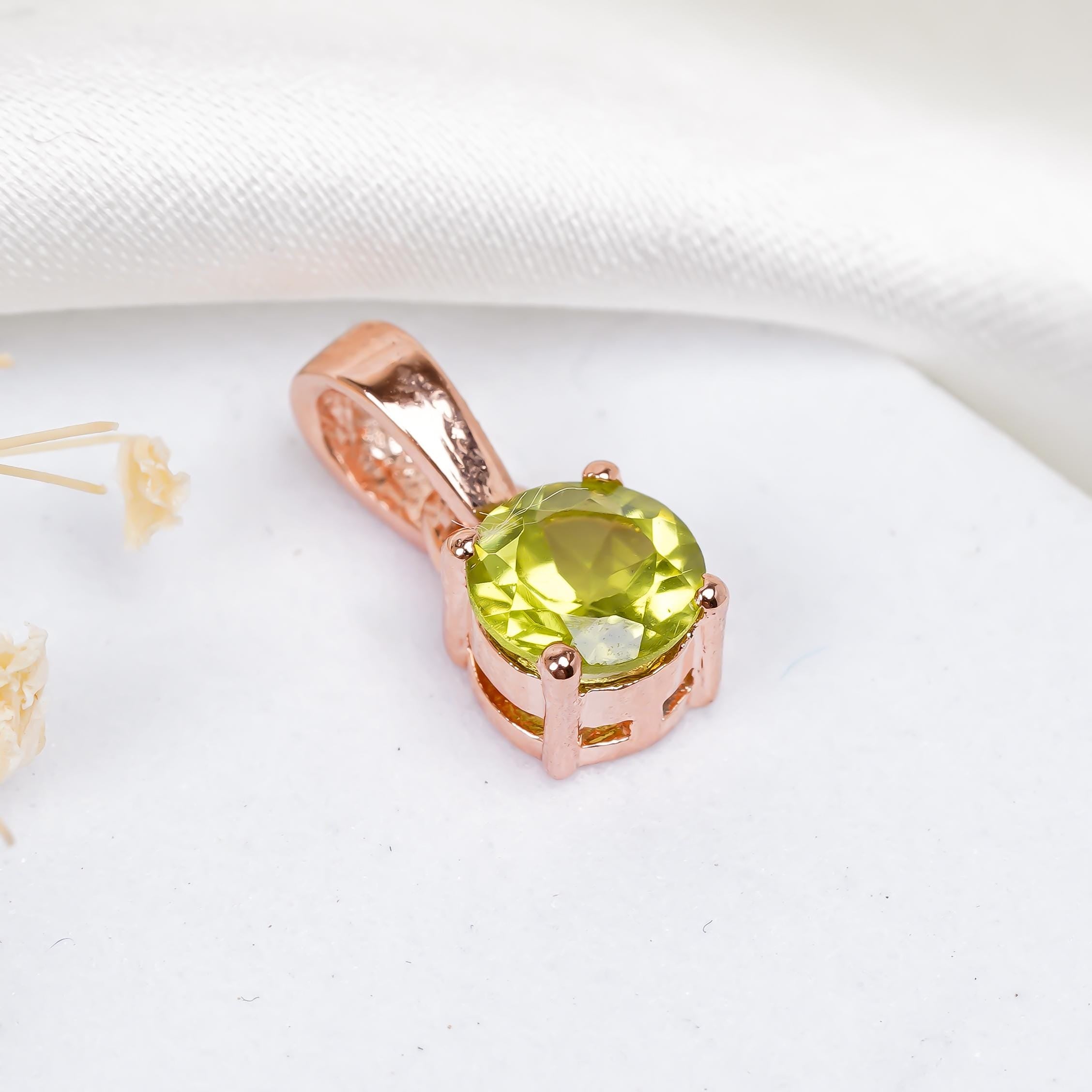 Peridot Pendant: Handmade Sterling Silver August Birthstone Necklace