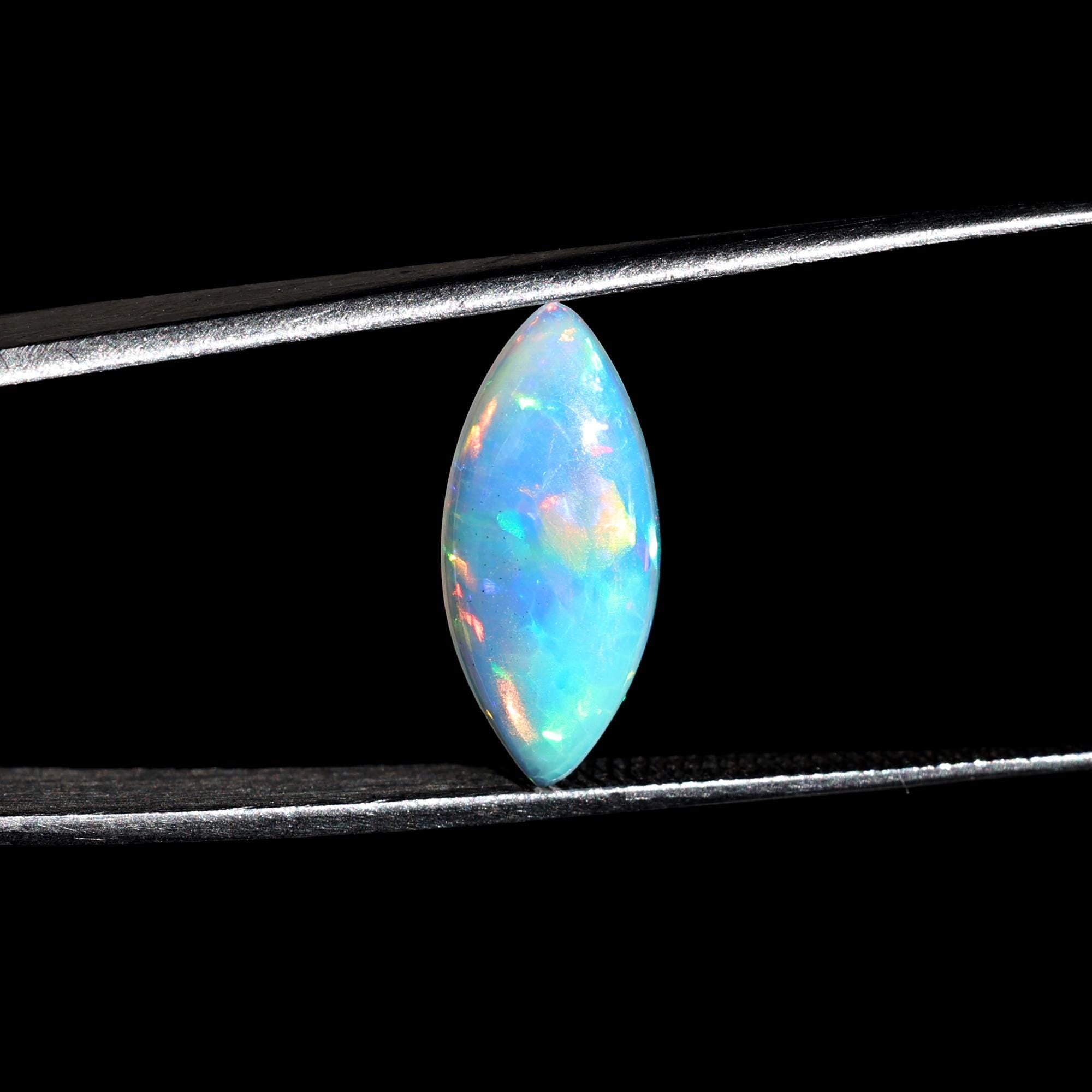 Marquise Ethiopian Opal Cabochon: October Birthstone, 1.96 Carat Loose Gemstone