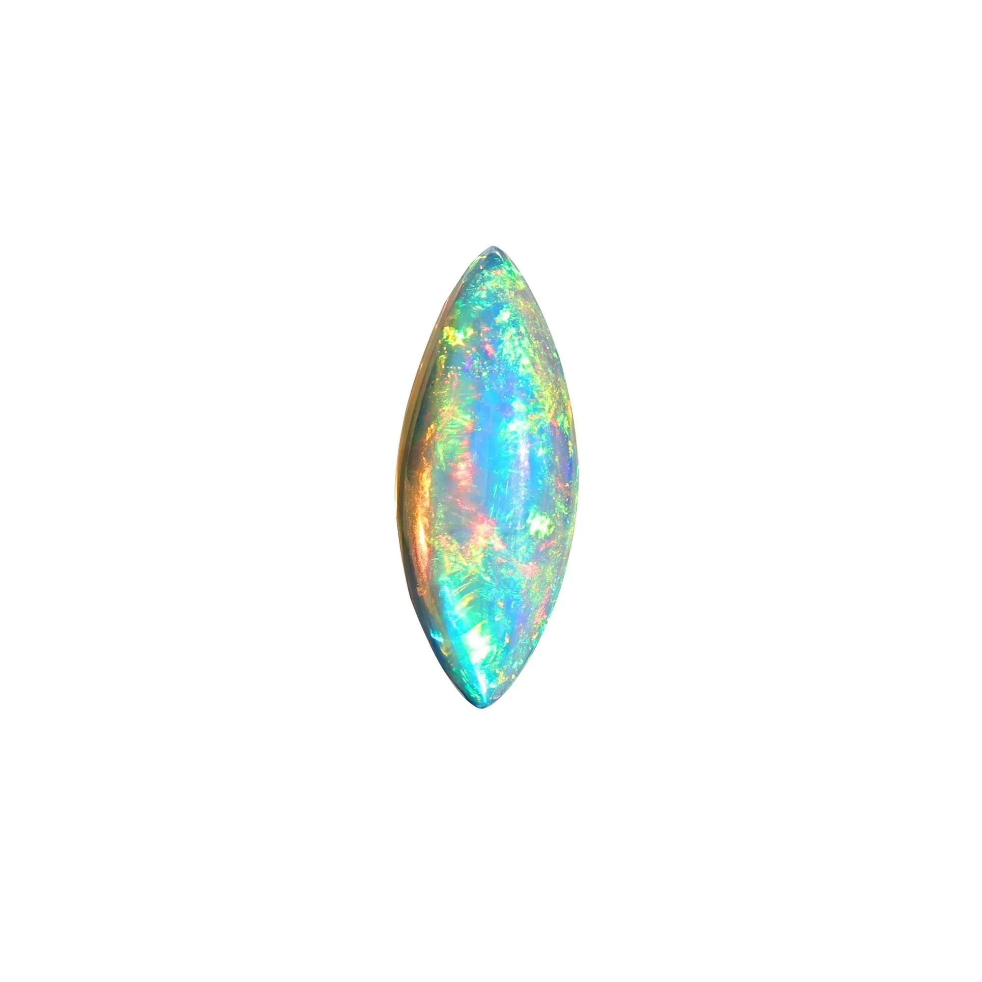 Ethiopian Welo Opal Cabochon: 3.20 ct White Fire Opal Stone loose gemstones