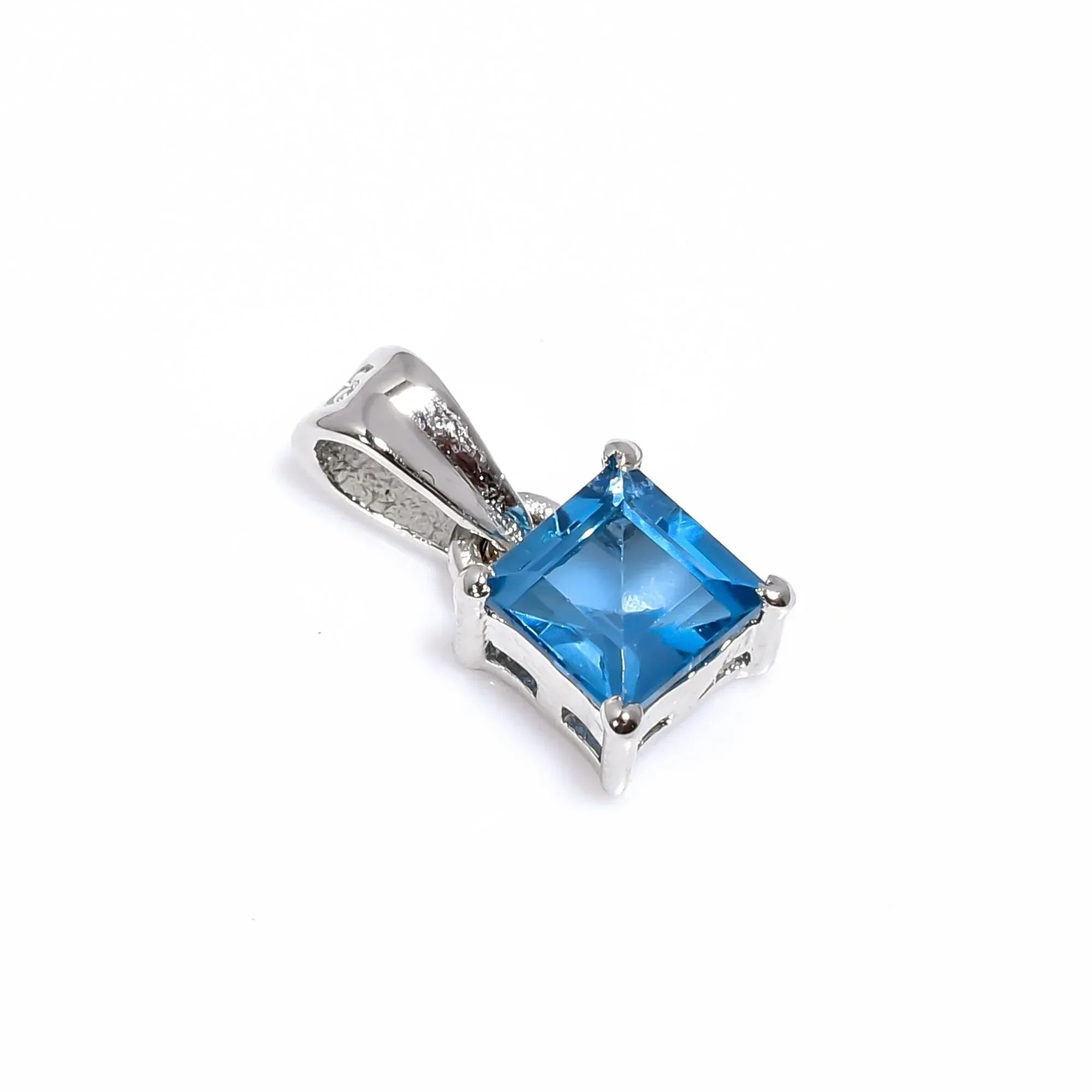 London Blue Topaz Pendant: 925 Sterling Silver, Handmade Gemstone Jewelry Jewelry
