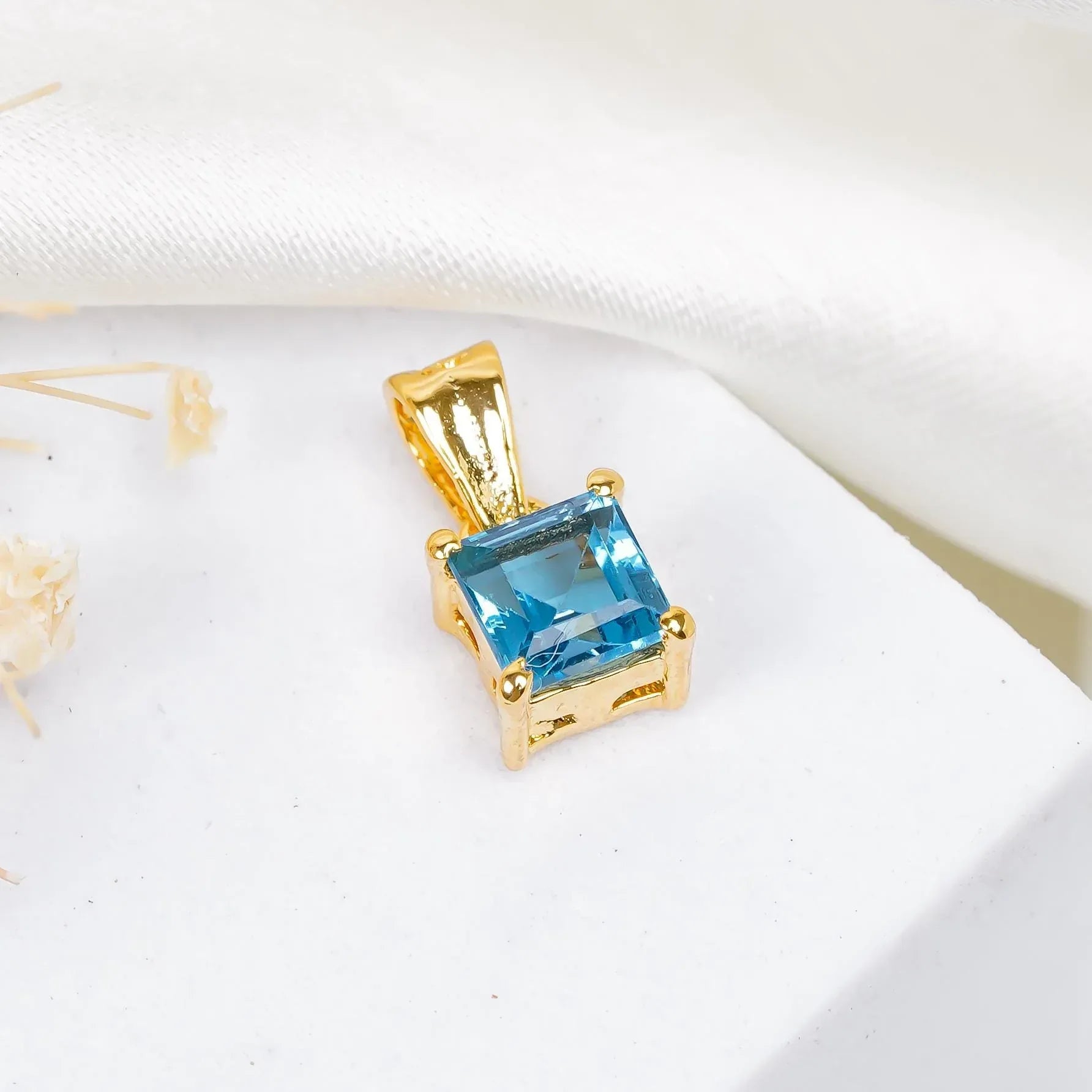 London Blue Topaz Pendant: 925 Sterling Silver, Handmade Gemstone Jewelry Jewelry