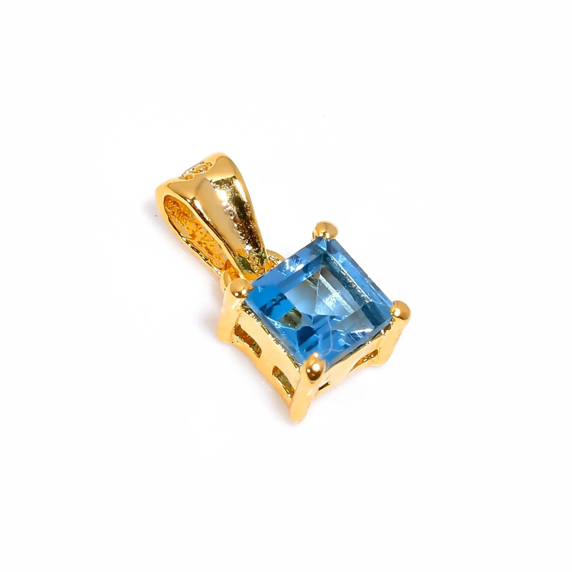 London Blue Topaz Pendant: 925 Sterling Silver, Handmade Gemstone Jewelry Jewelry