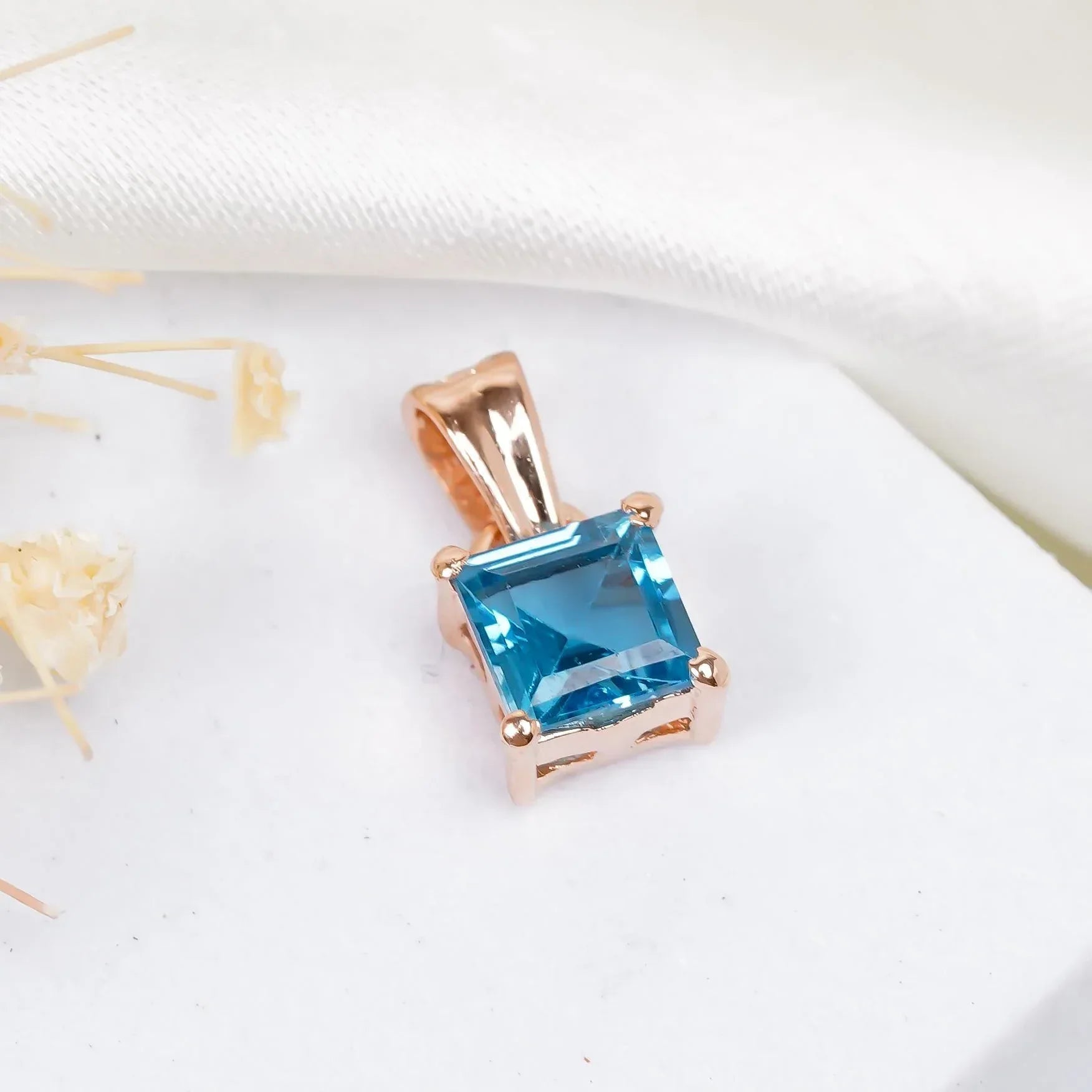 London Blue Topaz Pendant: 925 Sterling Silver, Handmade Gemstone Jewelry Jewelry
