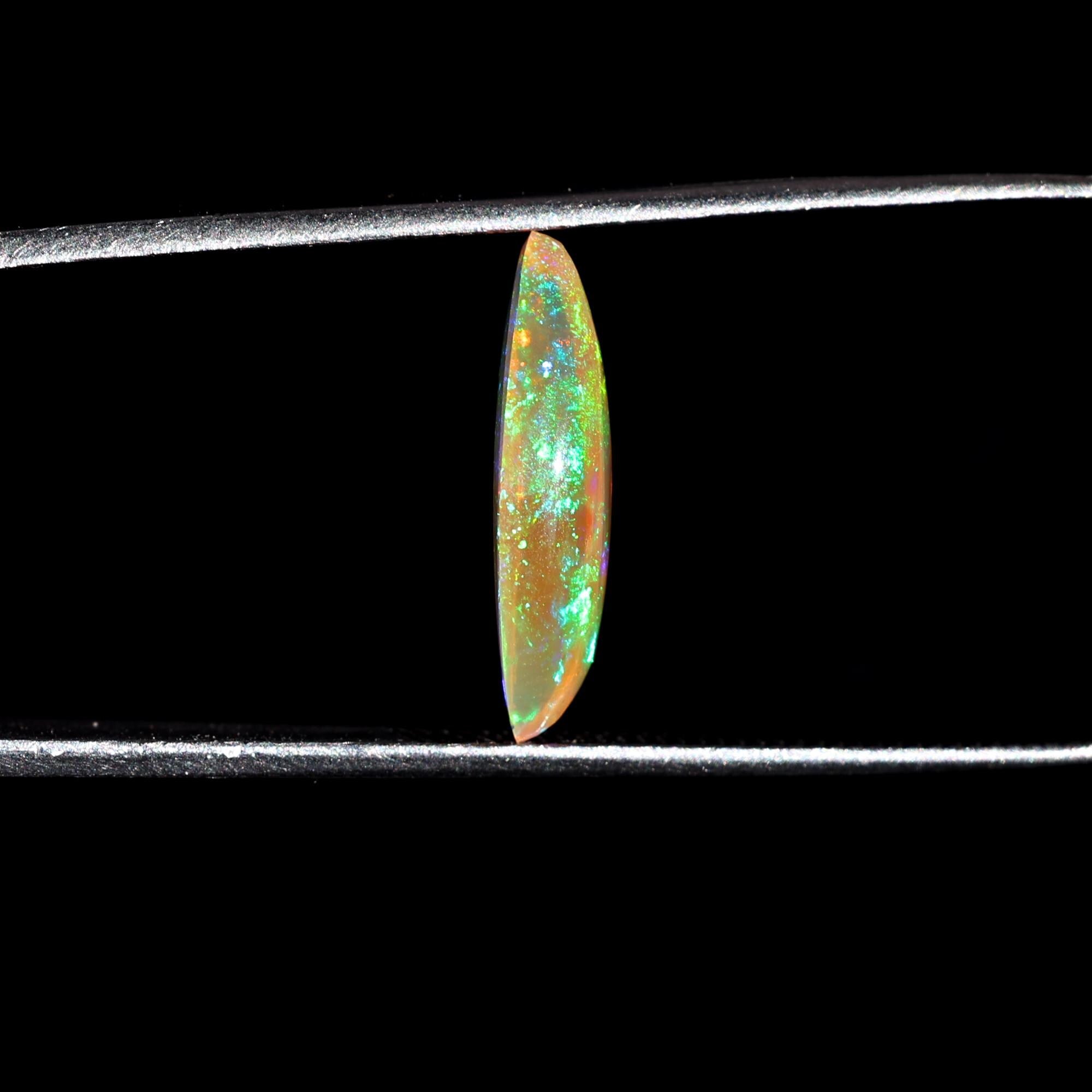 Natural Yellow Fire Ethiopian Opal Cabochon: 1.90 Carat Loose Gemstone