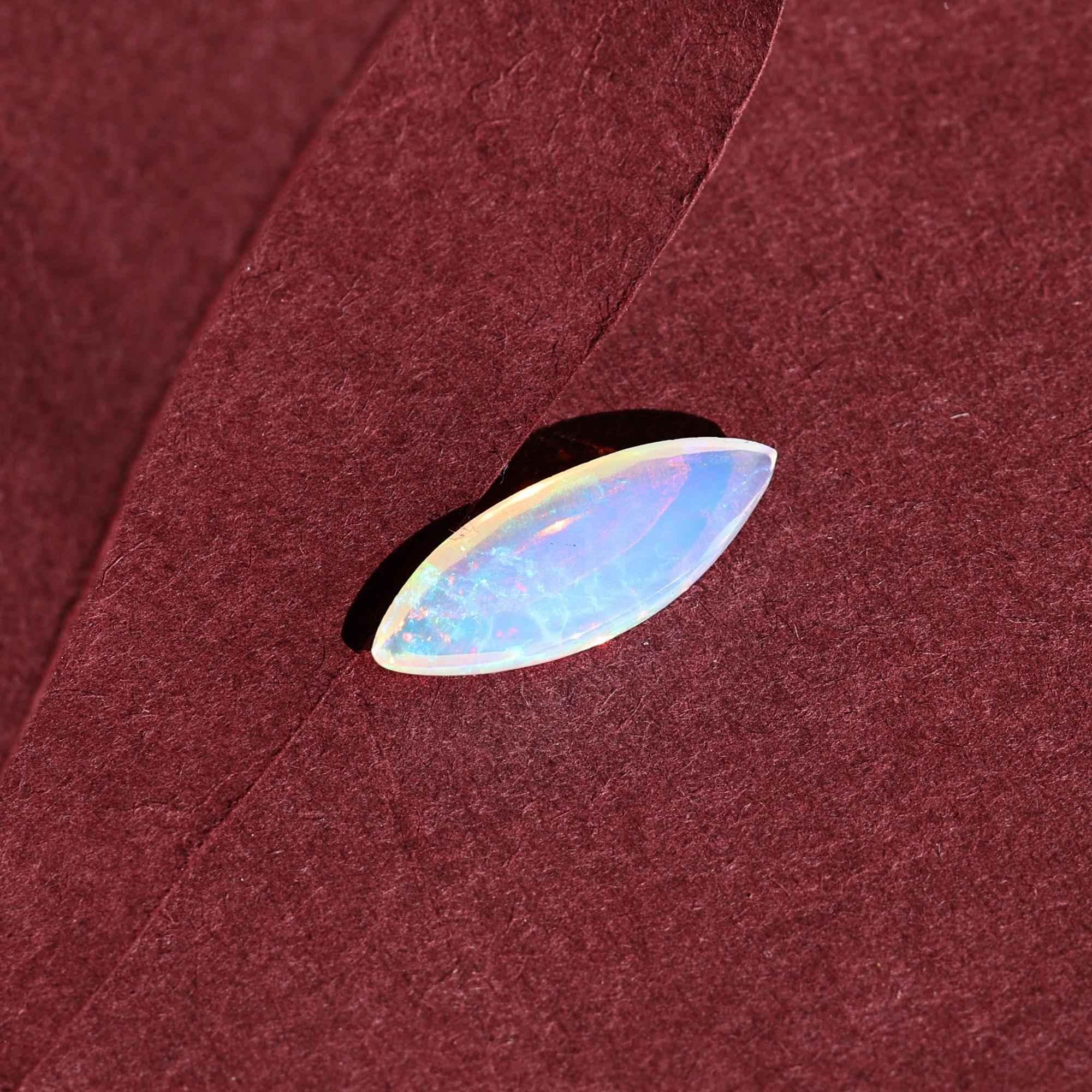 Ethiopian Fire Opal Cabochon - 2.20 Carat Loose Gemstone for Jewelry loose gemstones