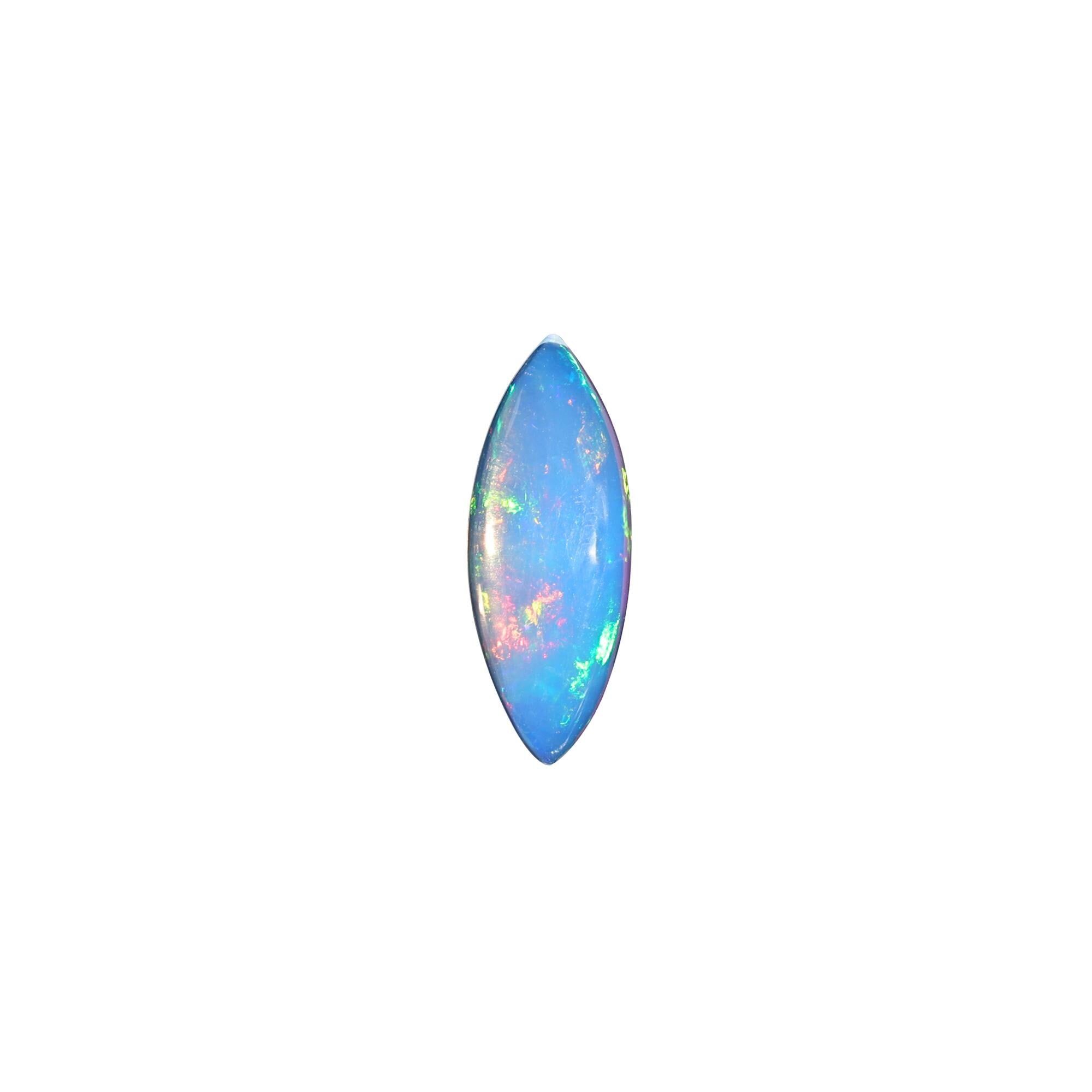 1.62 Carat Ethiopian Welo Opal Cabochon: Rainbow Flash Gemstone