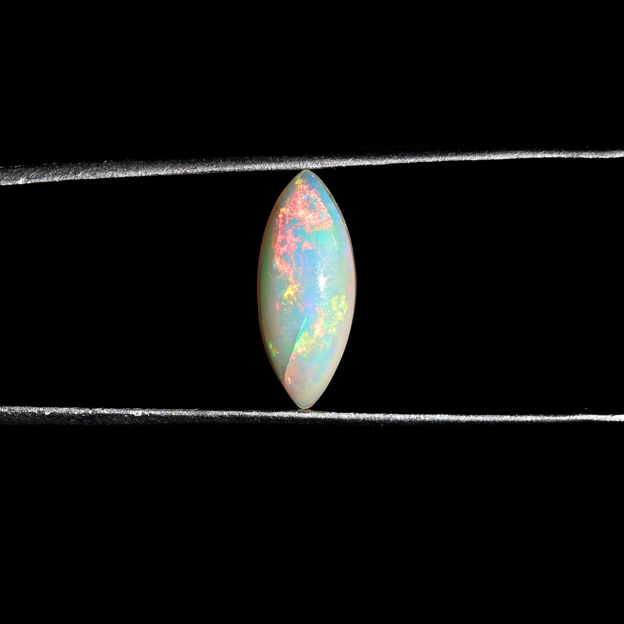 Ethiopian Opal Gemstone: 1.58 Carat Marquise Cabochon for Jewelry