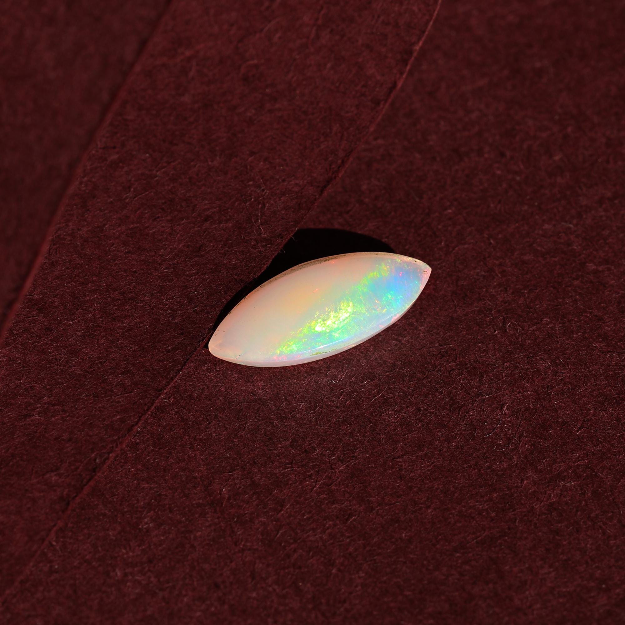 Ethiopian Opal Gemstone: 1.58 Carat Marquise Cabochon for Jewelry