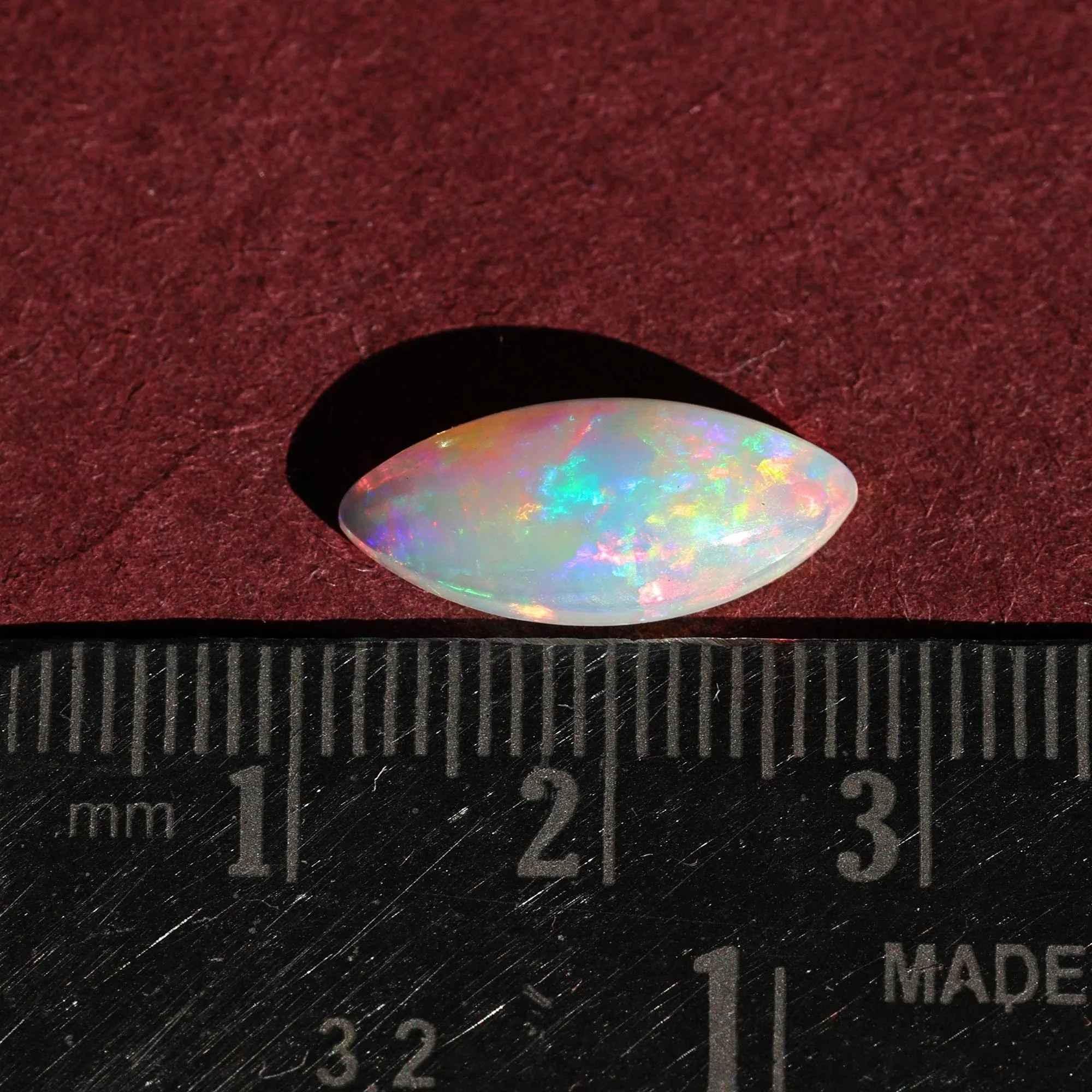Ethiopian Opal Gemstone: 2.40 Carat Marquise Cabochon for Pendant Making loose gemstones