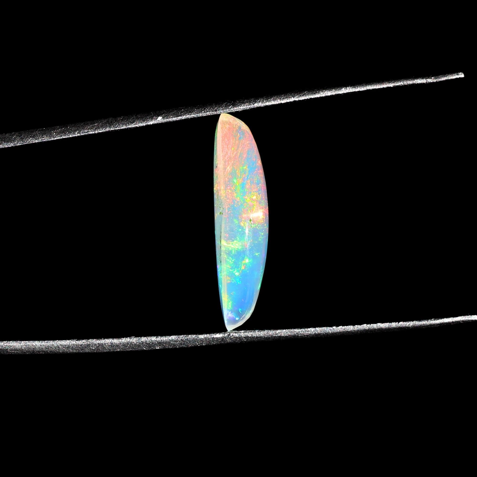 2.50 Carat Ethiopian Opal Cabochon: Marquise White Fire Opal Gemstone