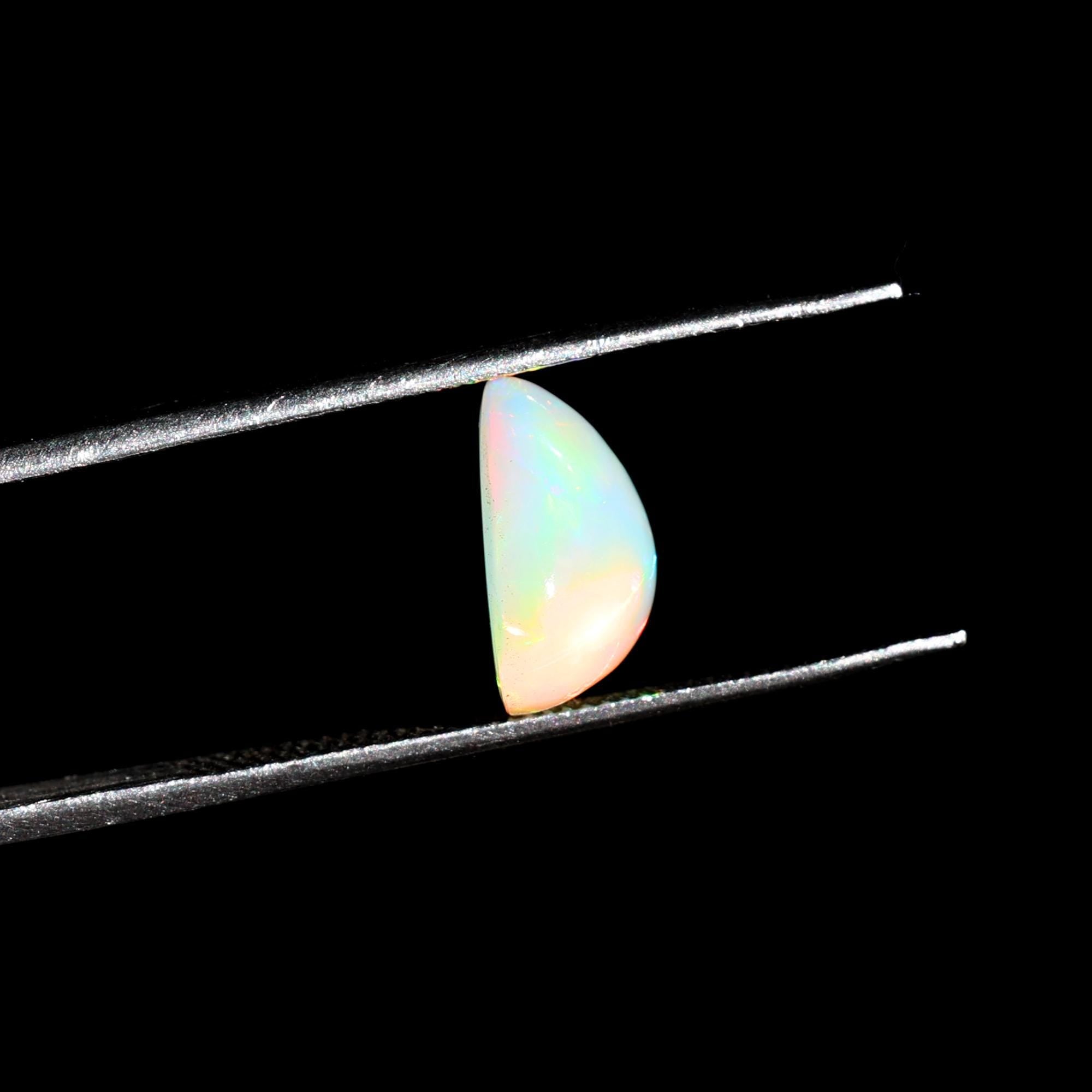 2.90 Carat White Ethiopian Opal Cabochon: Welo Fire Opal Gemstone - October Birthstone