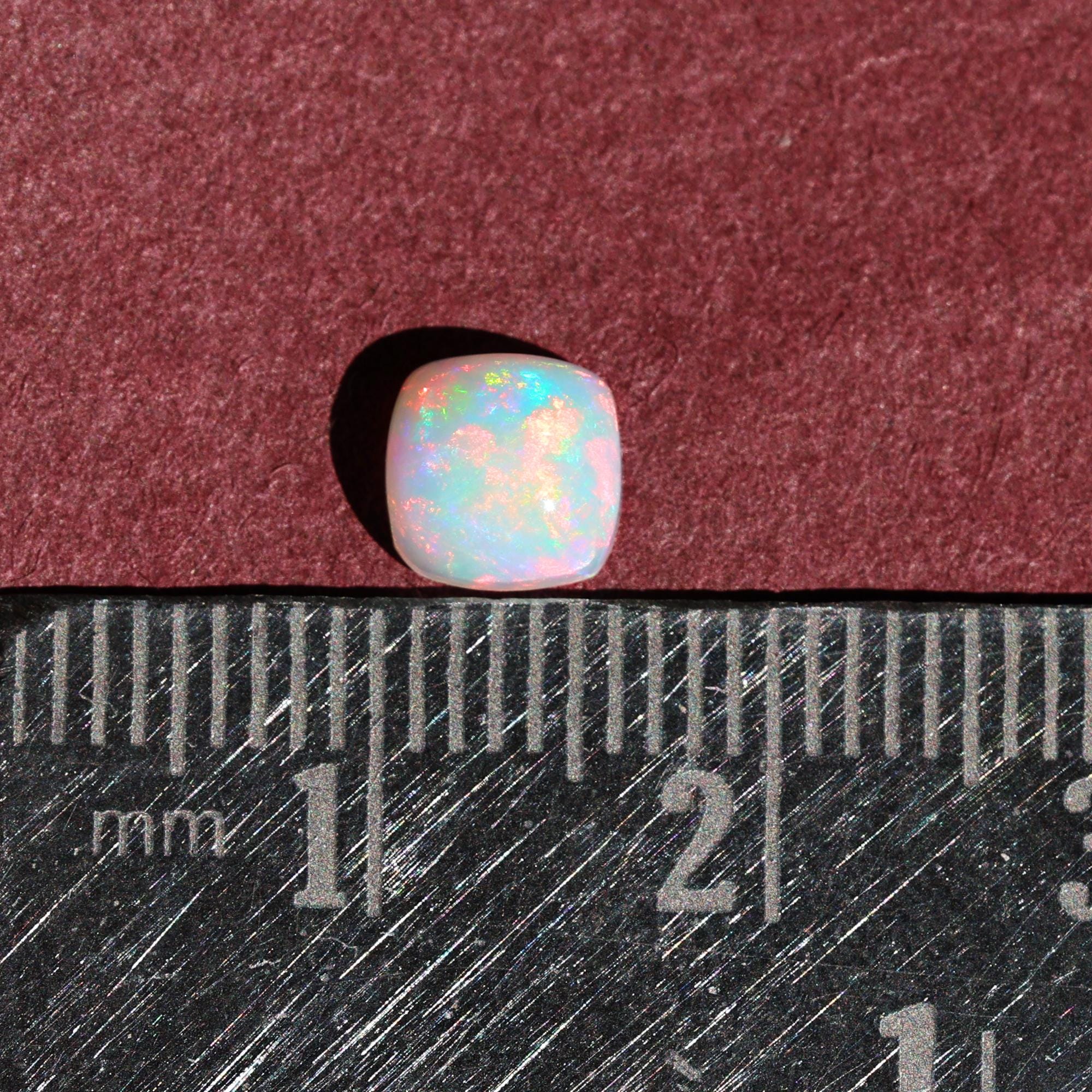 0.70 Ct White Ethiopian Opal Cabochon Gemstone  Ideal for Rings or Pendants