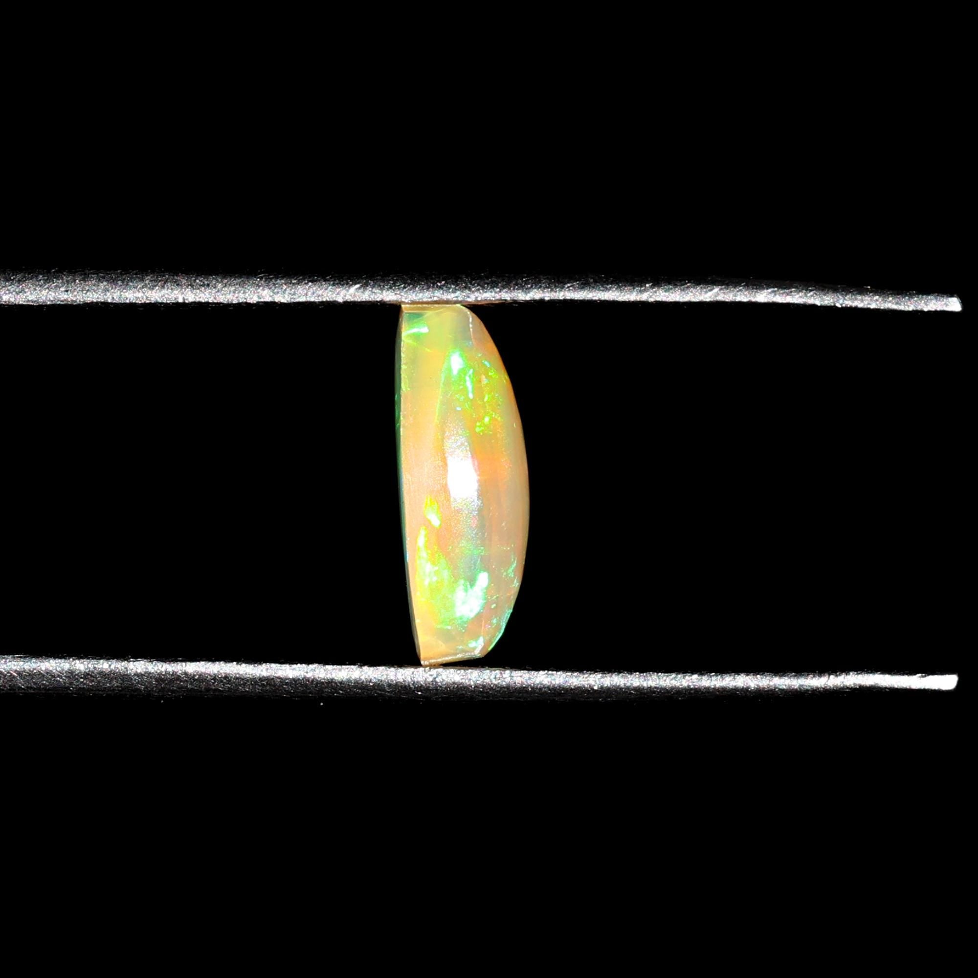 1.50 Carat Ethiopian Fire Opal Gemstone: Long Cushion Cabochon