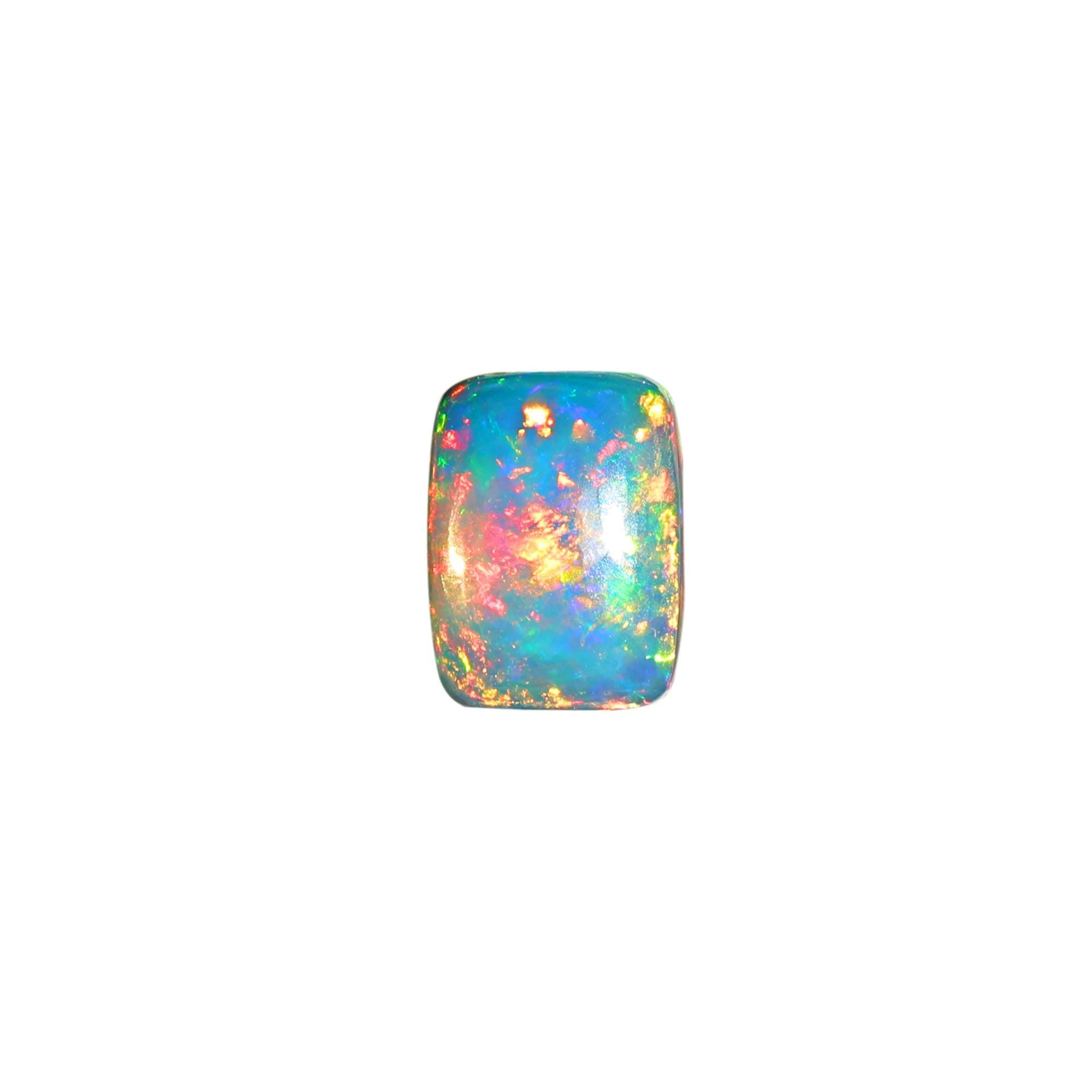 1.40 Carat Ethiopian Welo Opal Cabochon: AAA+ Grade White Fire Opal, October Birthstone