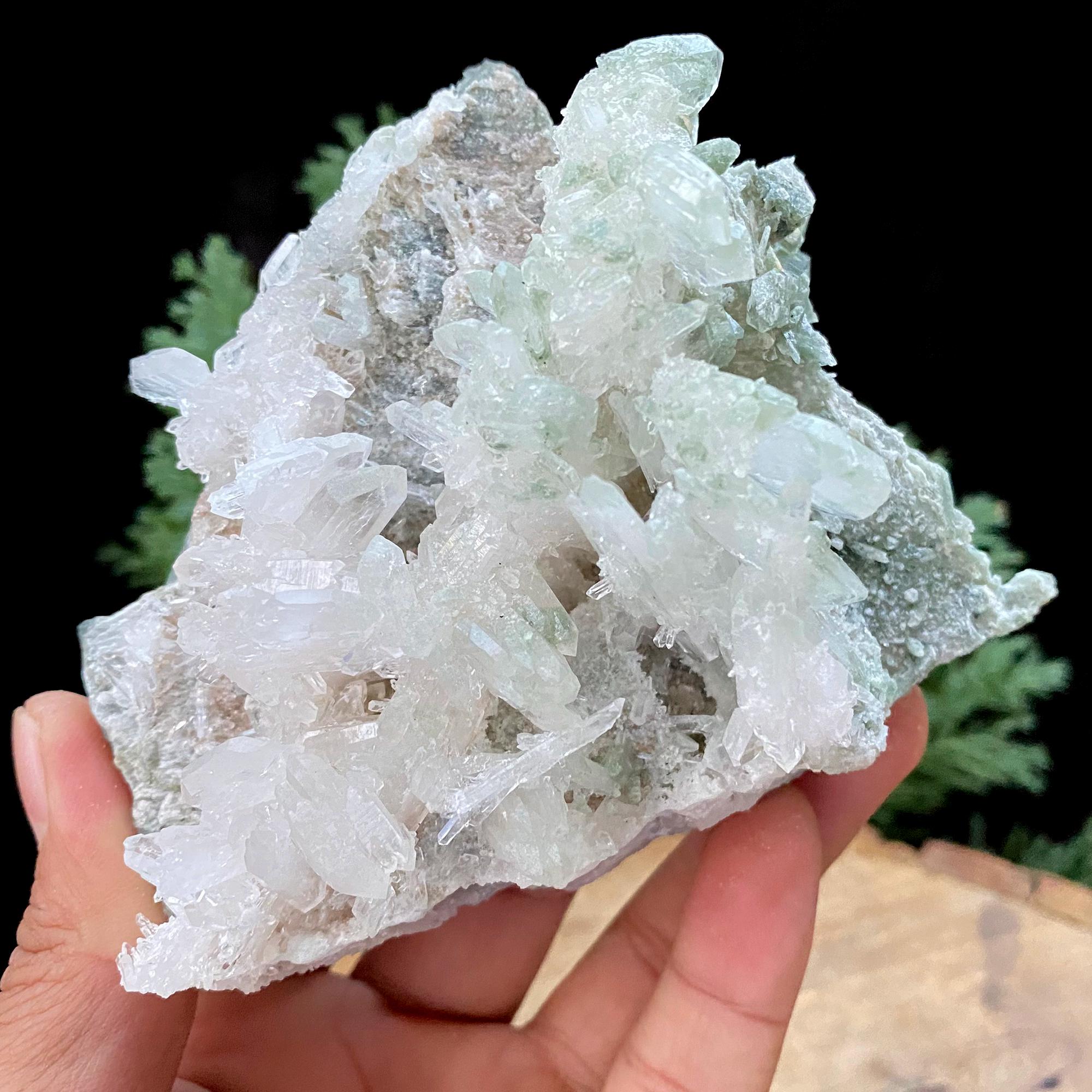 365gm Green Phantom Himalayan Quartz - Sacred Phantom Quartz - Spiritual Healing Quartz, Chakra Healing Stone, Mineral Specimen GPQ-607