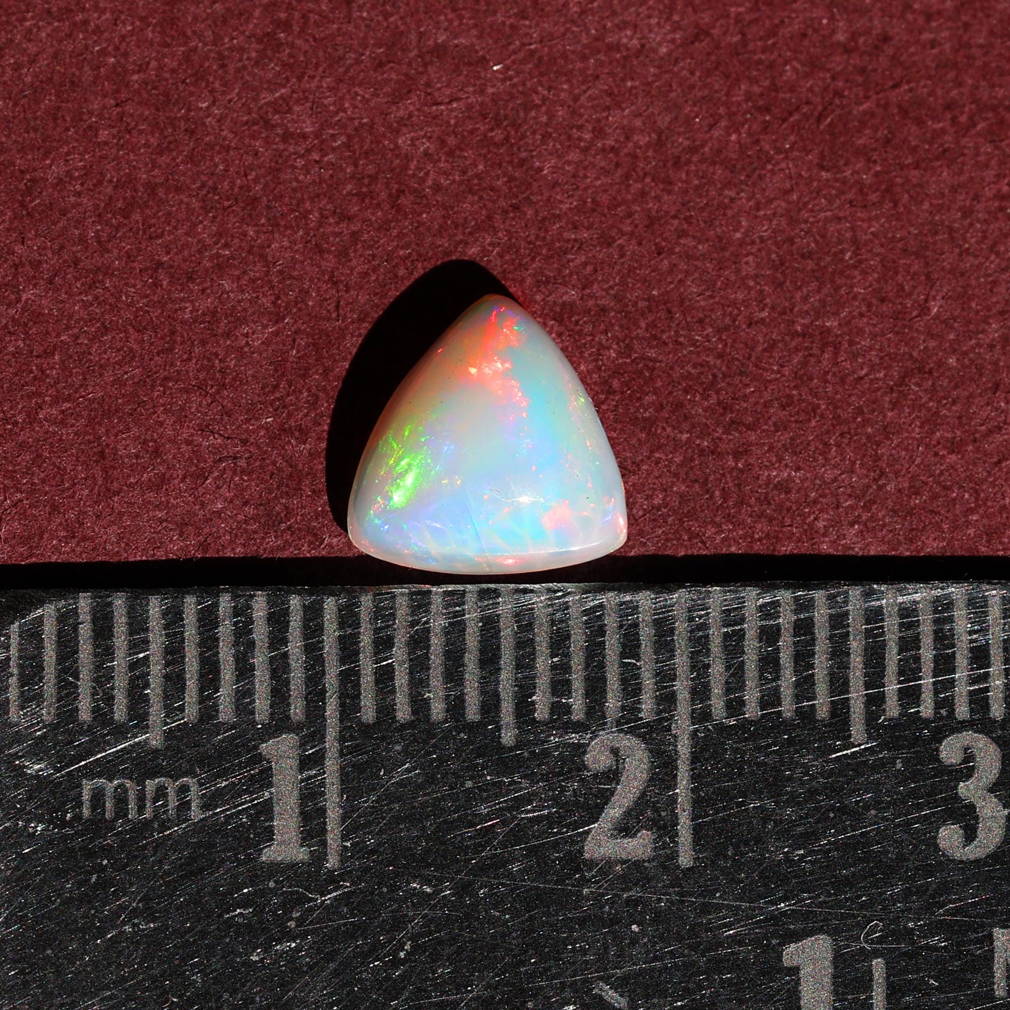 Natural White Ethiopian Opal Gemstone  1.20cts October Birthstone  Flashy Fire Opal for Jewelry Making
