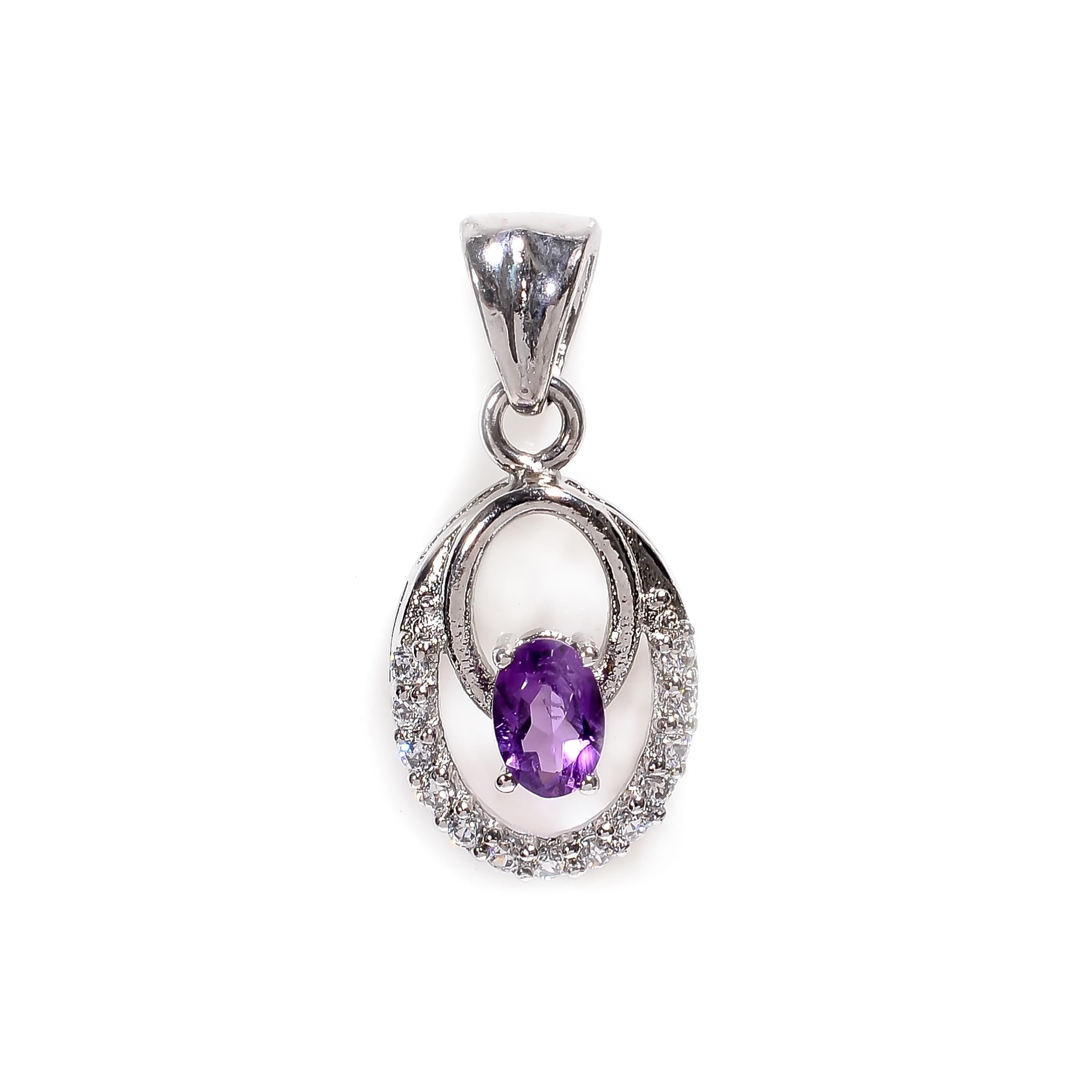 Handmade Gemstone Pendant: 925 Silver Amethyst, Citrine & Garnet