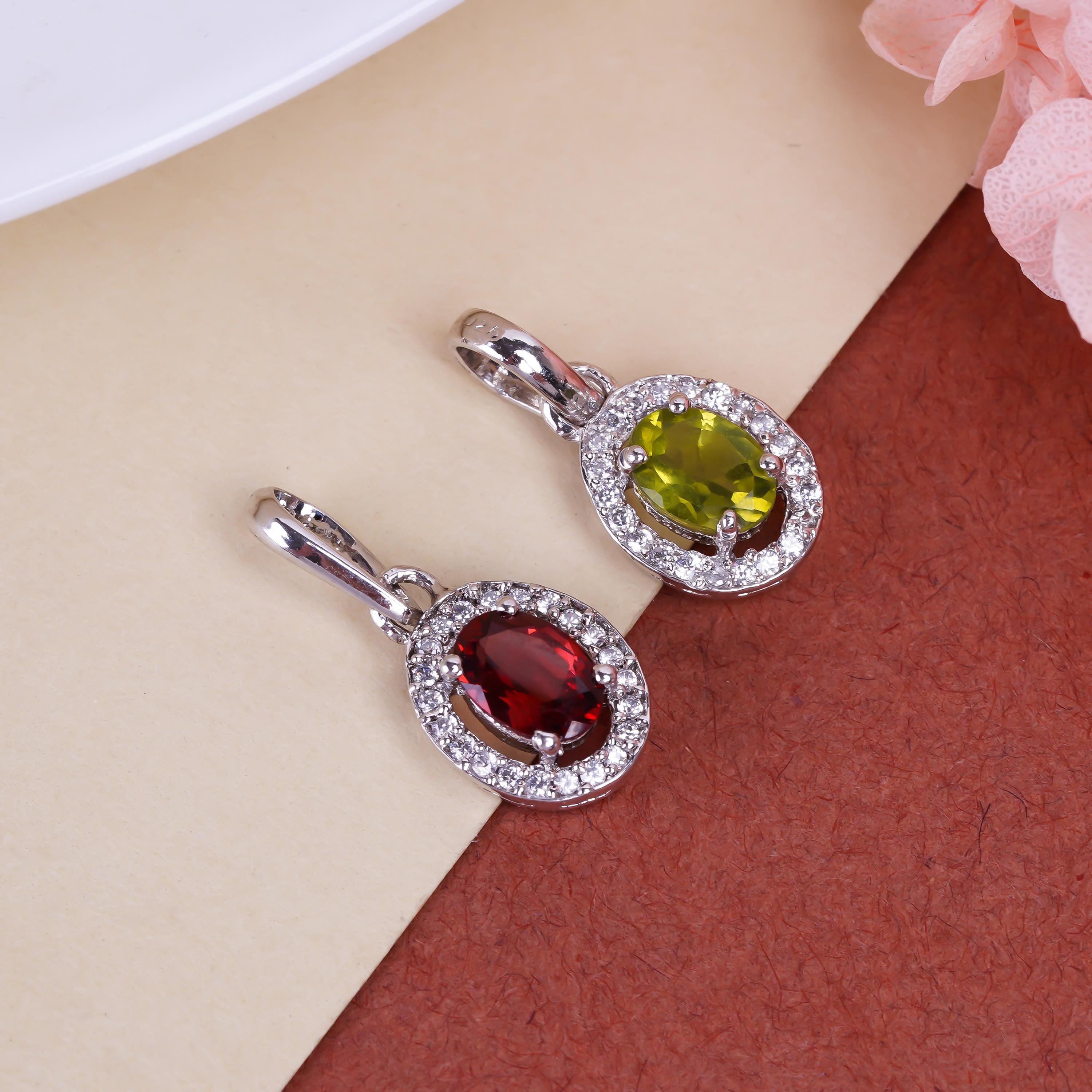 Handmade Peridot Pendant: 925 Sterling Silver Oval Gemstone (5x7mm)