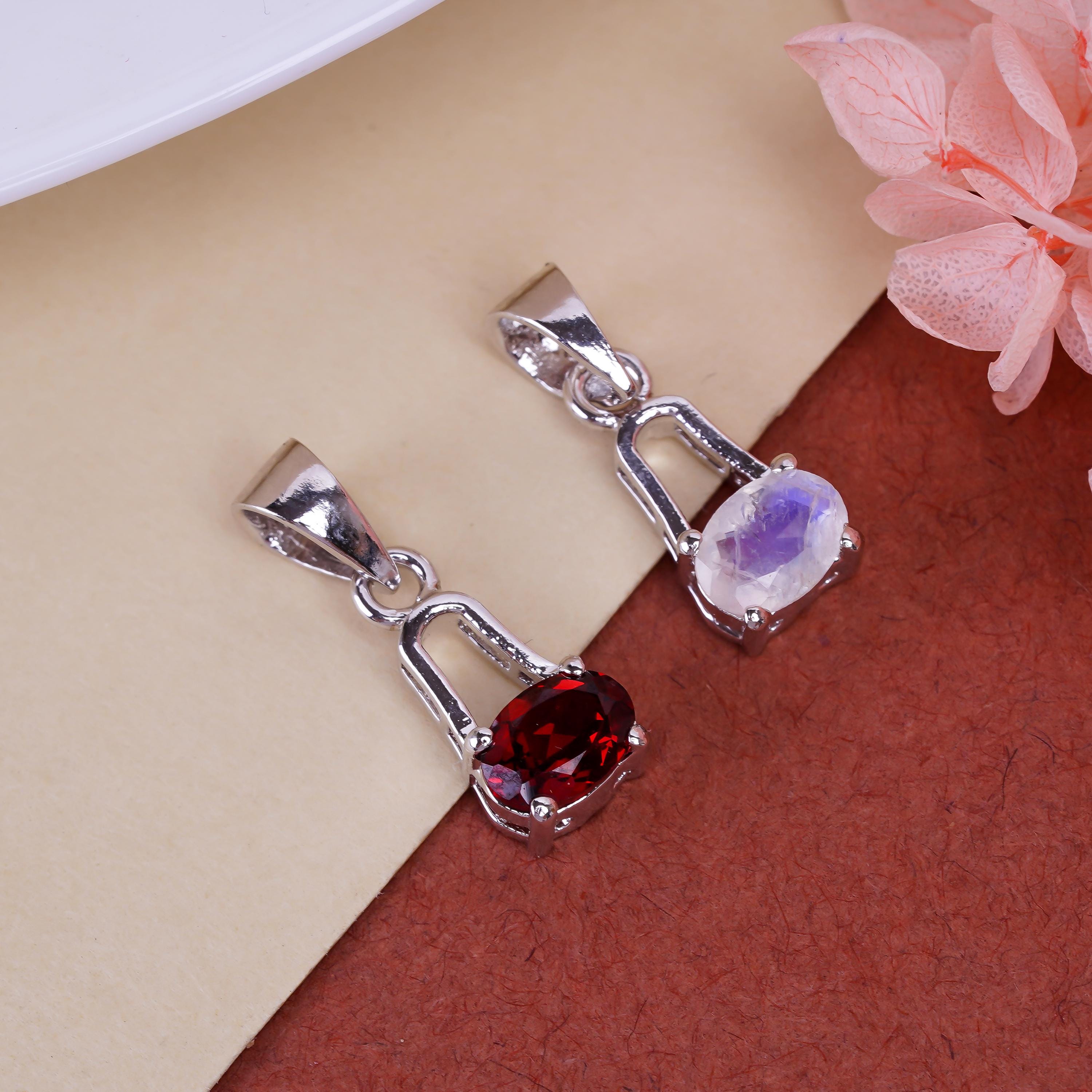 Handmade Sterling Silver Amethyst Pendant: Oval Gemstone (5x7mm)