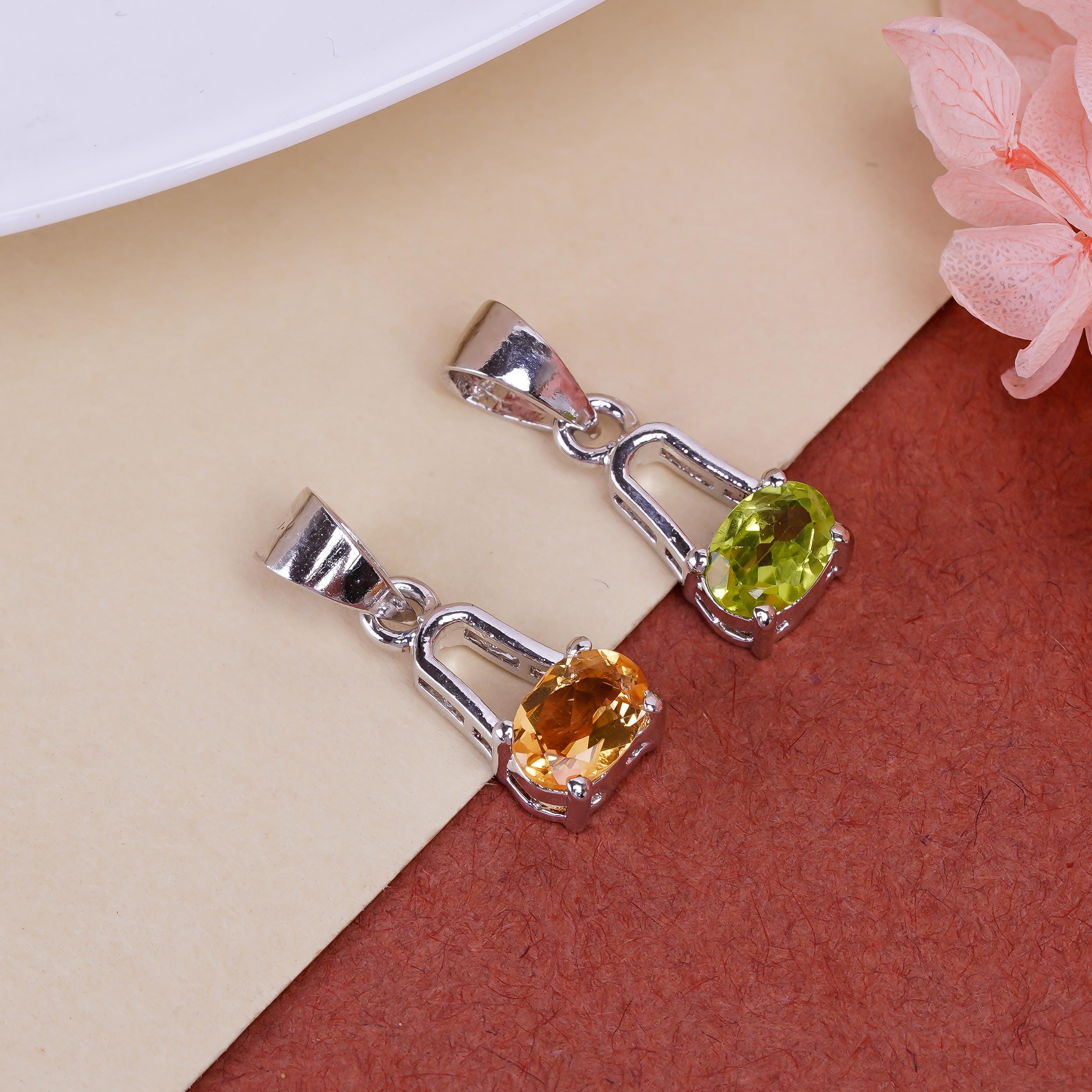 Handmade Sterling Silver Amethyst Pendant: Oval Gemstone (5x7mm)