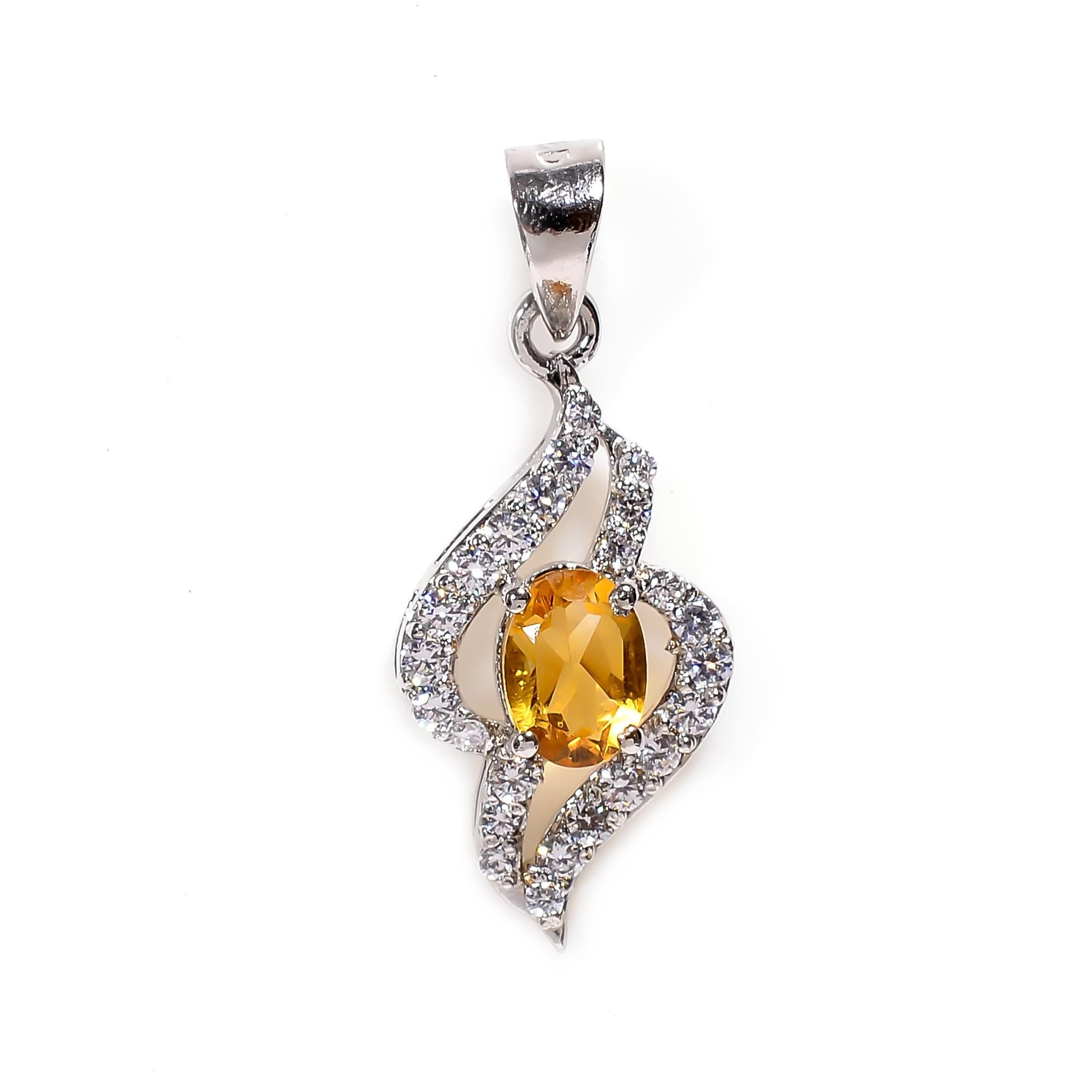 Handmade 925 Sterling Silver Oval Gemstone Pendant: Boho Birthstone Jewelry