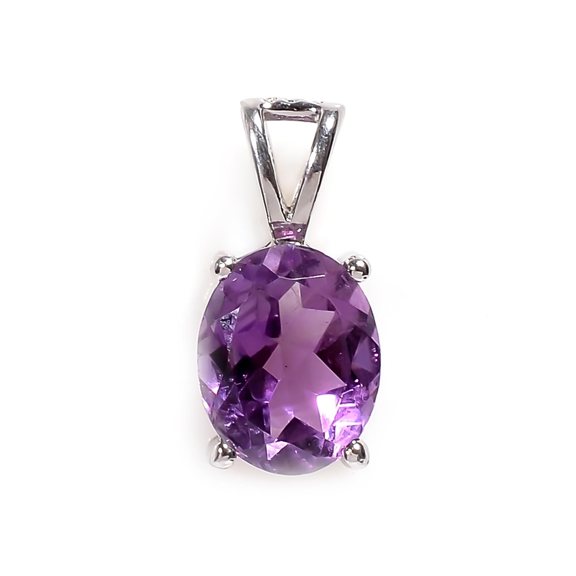 Oval Birthstone Pendant: 925 Silver Gemstone Necklace, Handmade Jewelry