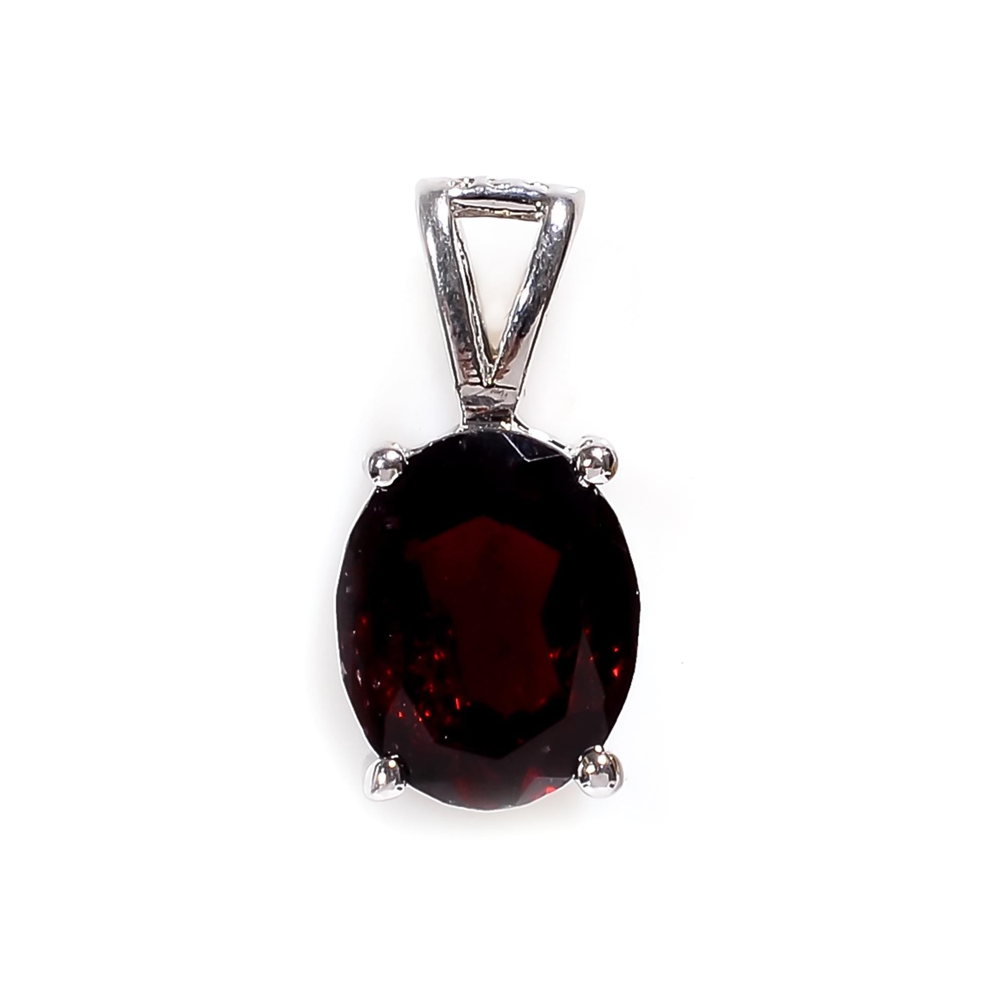 Oval Birthstone Pendant: 925 Silver Gemstone Necklace, Handmade Jewelry