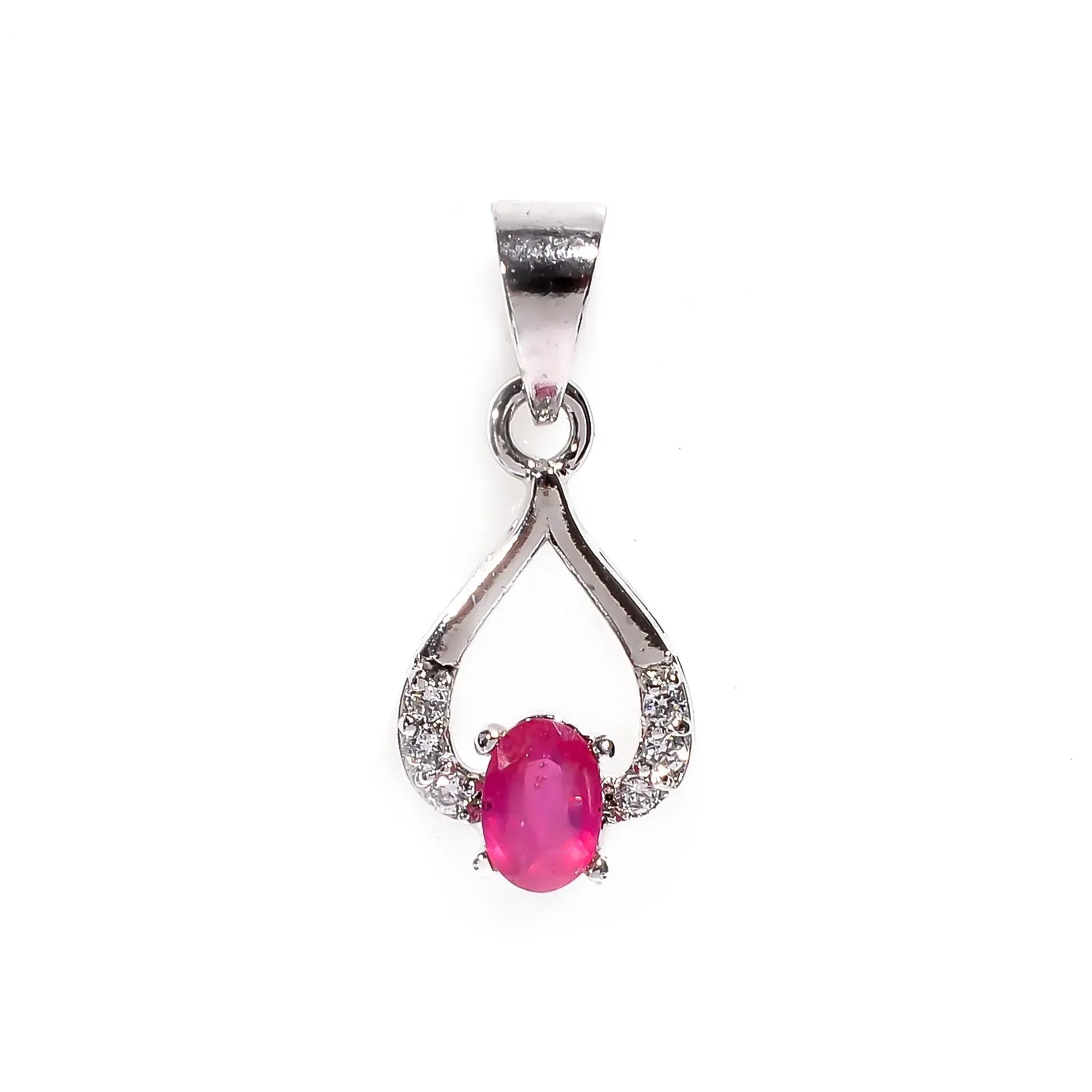 Emerald Gemstone Pendant: 925 Sterling Silver, Oval Stone (4x6mm)