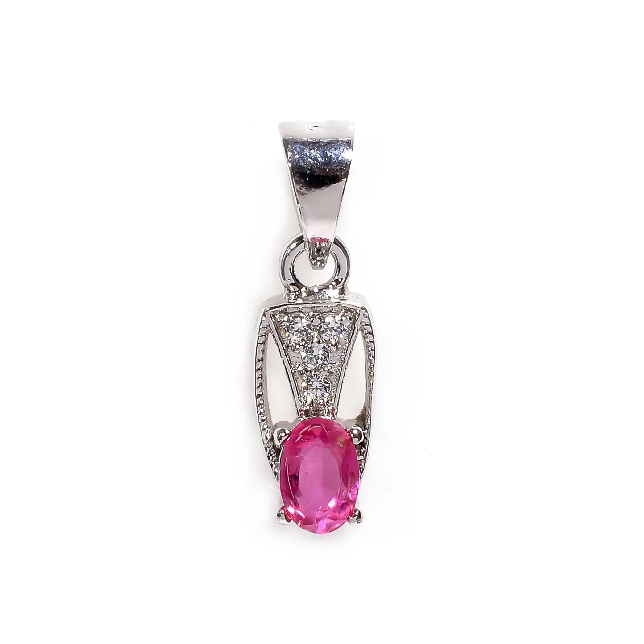 Handmade Ruby 925 Silver Pendant: Oval Gemstone Necklace
